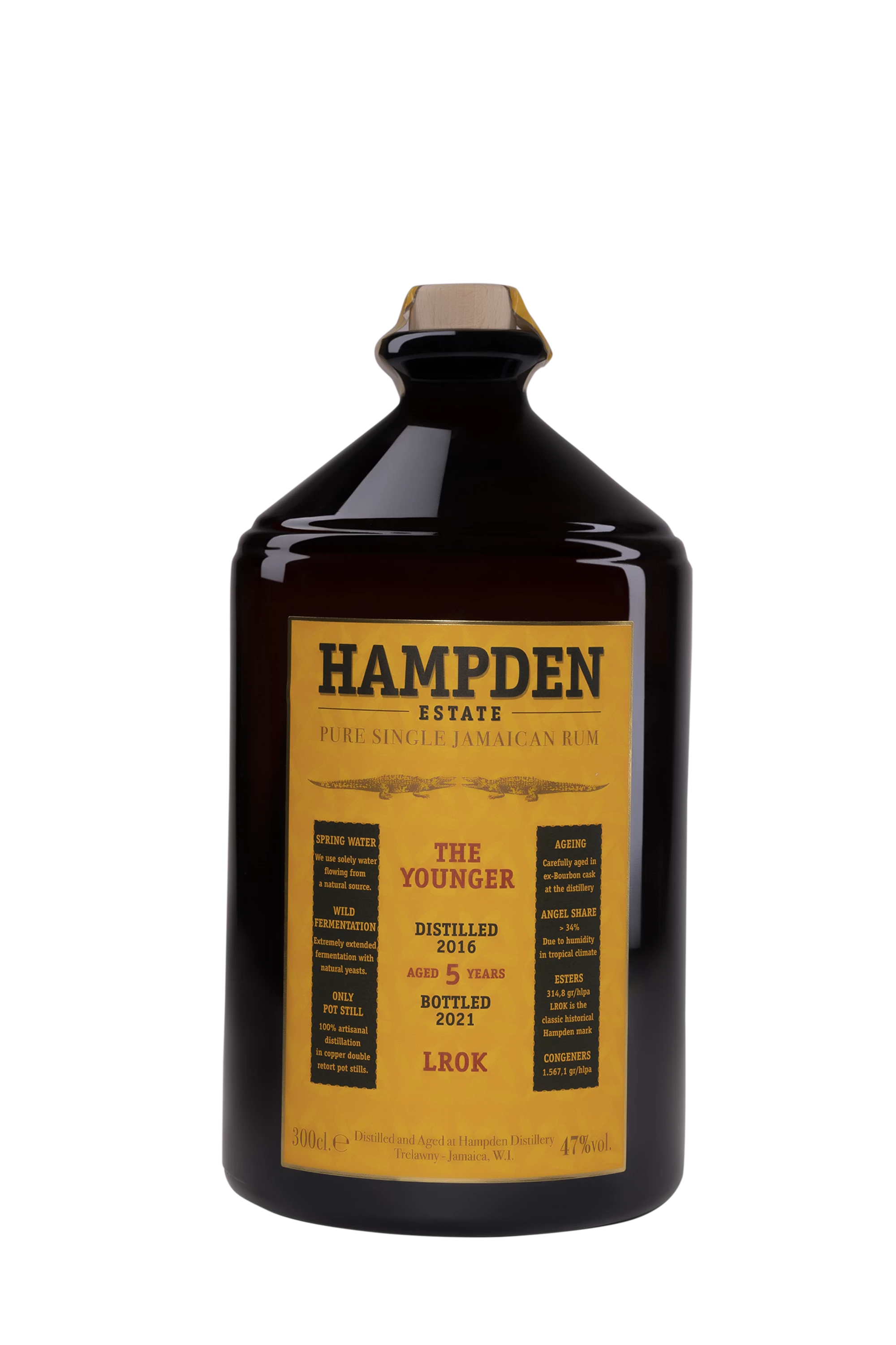 Hampden - Molasses Jamaican Rhum "5 Ans LROK - The Younger" Brun 2016 47° Giftbox, 300cl