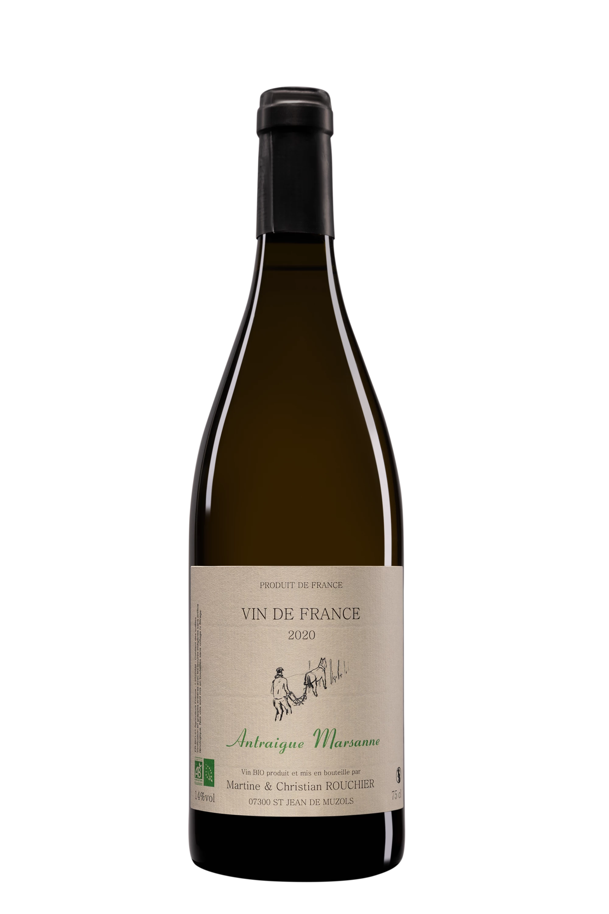 Domaine Martine & Christian Rouchier - Vin de France "Antraigue - Marsanne" Blanc 2020 14°, 75cl