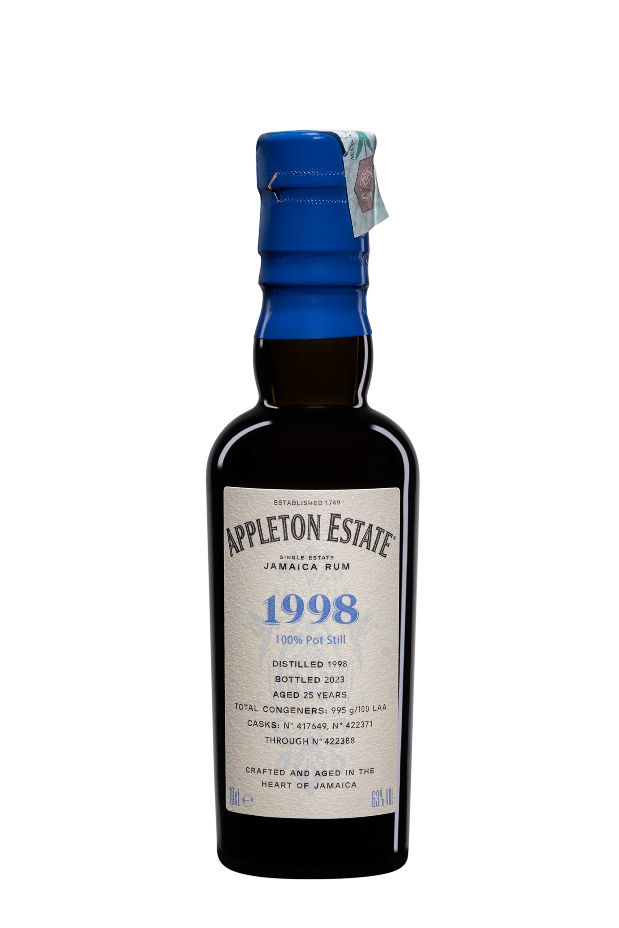 Appleton - Molasses Jamaican Rhum "25 Ans - Vélier Hearts Collection" Brun 1998 63° Giftbox, 10cl