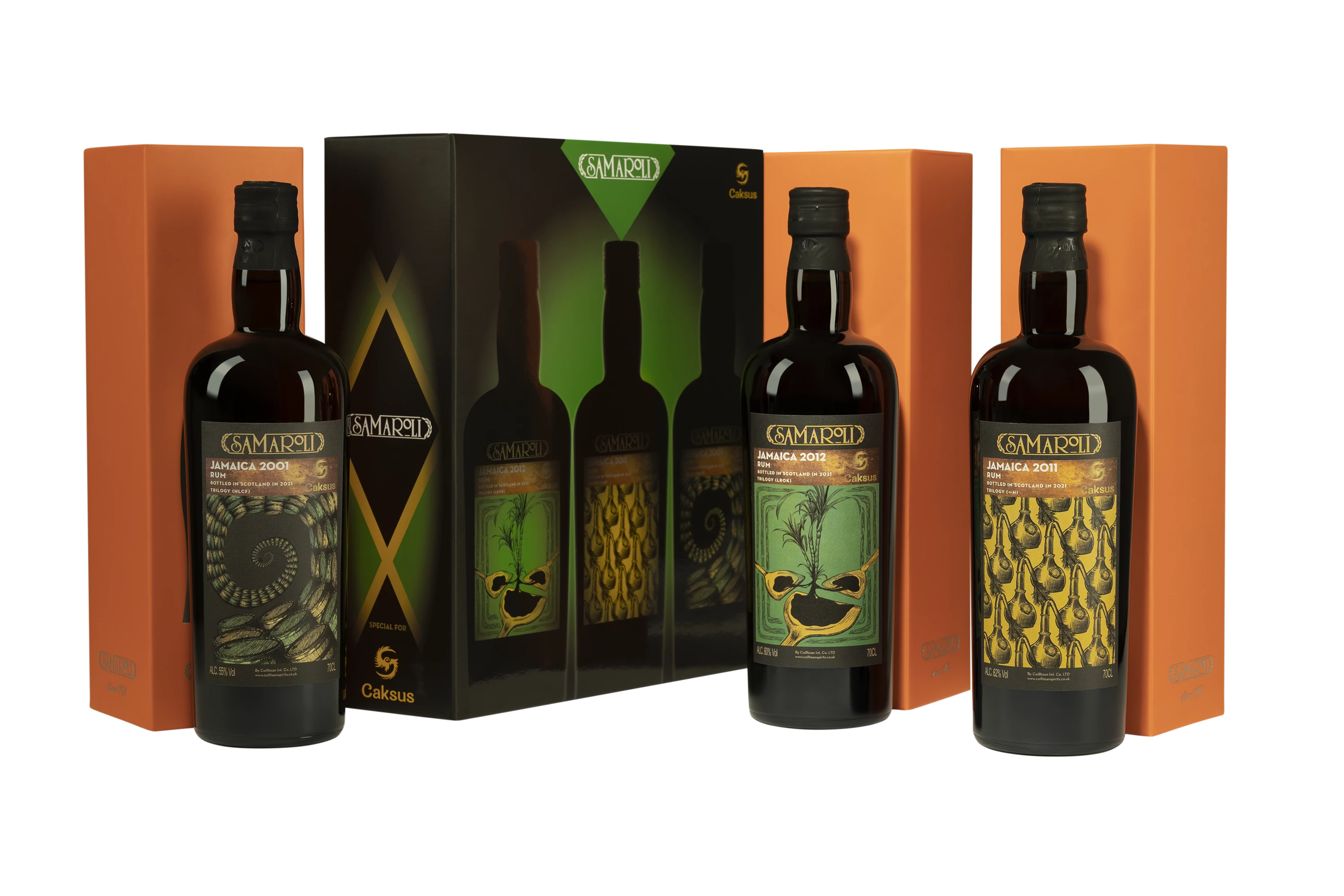 Samaroli - Molasses Jamaican Rhum "Trilogie - Coffret 3x70cl : 1 Samaroli Jamaïca 2001, 1 Samaroli Jamaïca 2011, 1 Samaroli Jamaïca 2012" Brun Giftbox, 210cl