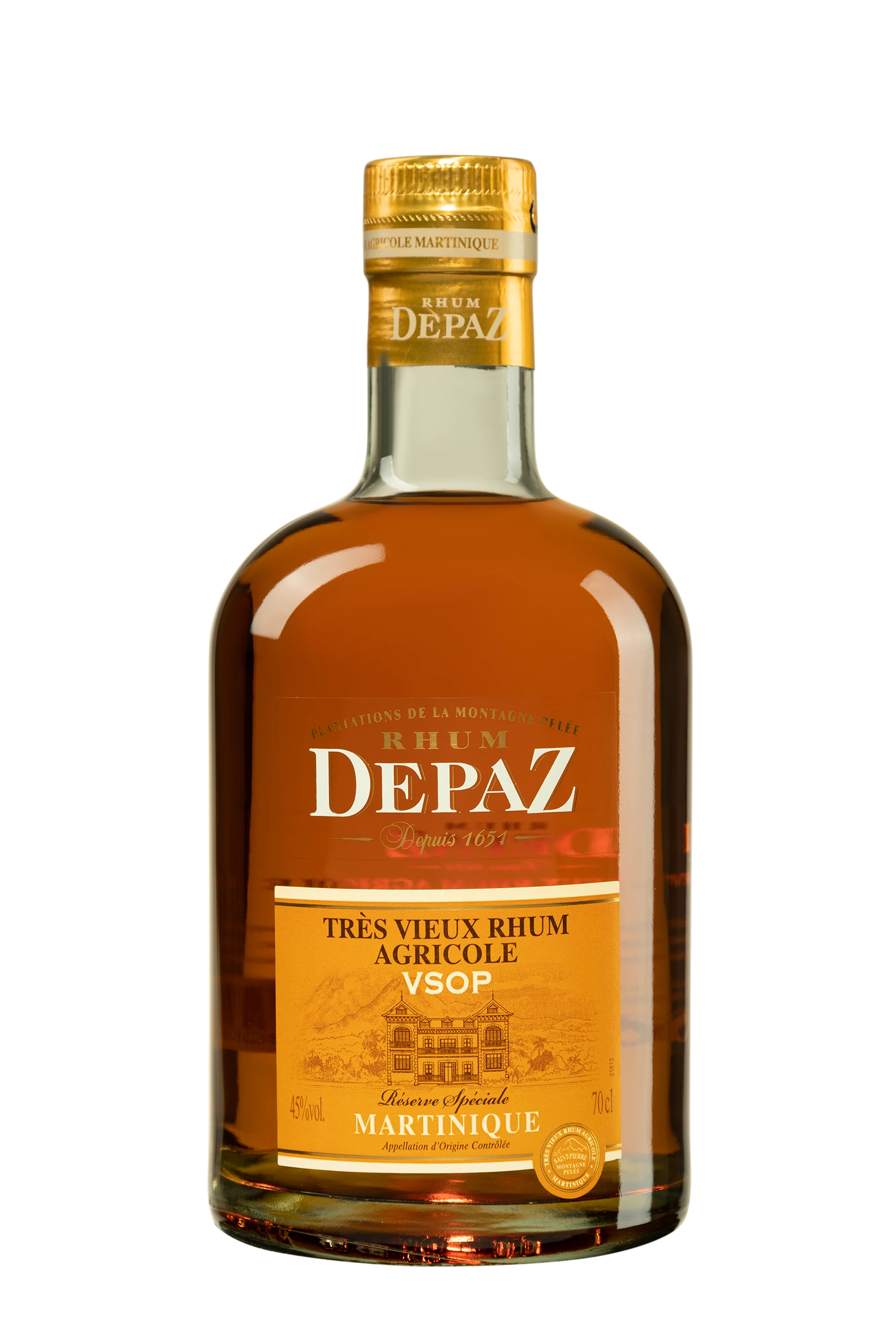 Depaz - Rhum Très Vieux Agricole de Martinique "VSOP - Réserve Spéciale" Brun 45°, 70cl