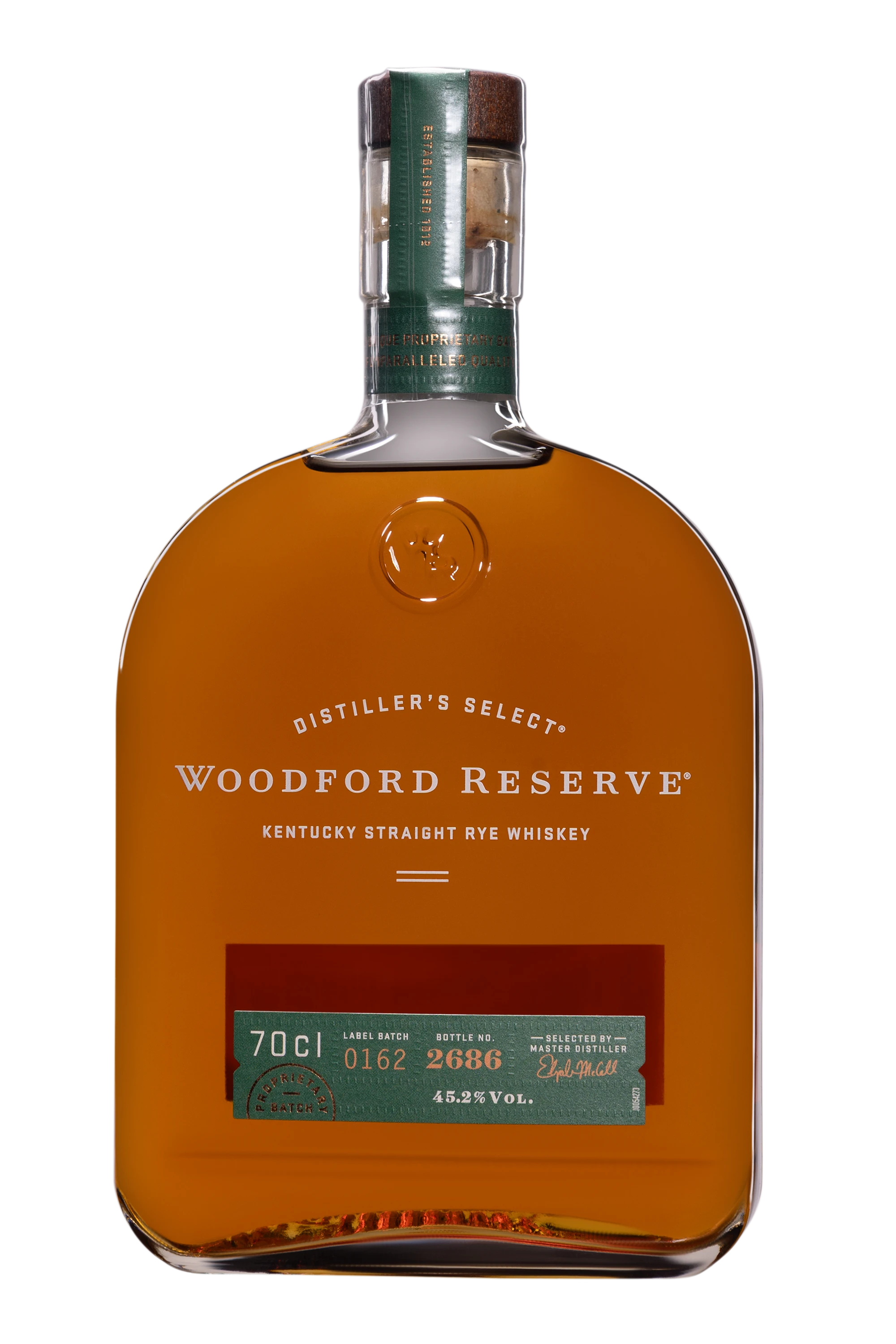 Woodford Reserve - Kentucky Bourbon "Rye" Brun NV 45.2°, 70cl