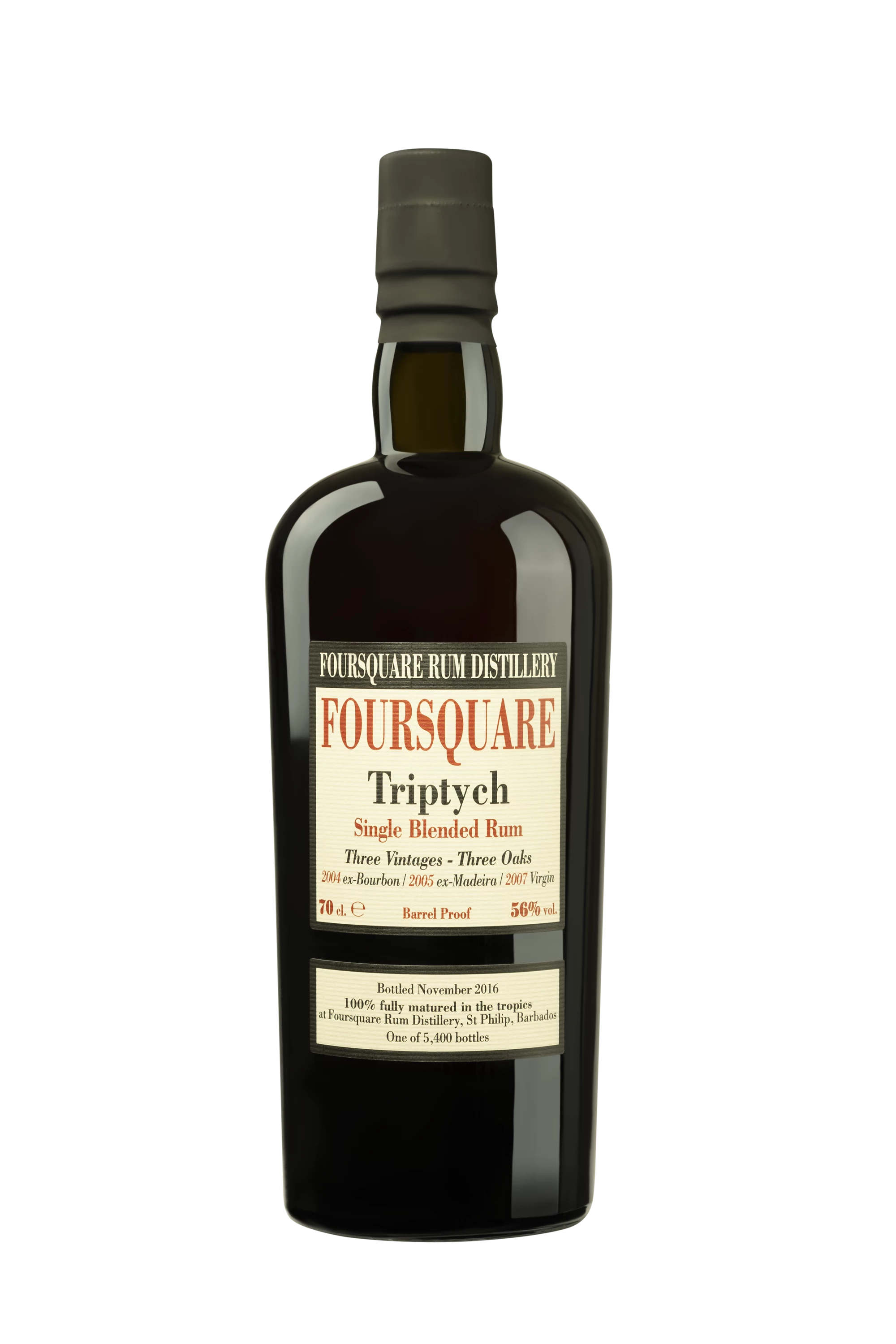 Vélier - Molasses Barbados Rhum "Foursquare - Triptych" Brun 56° Giftbox, 70cl