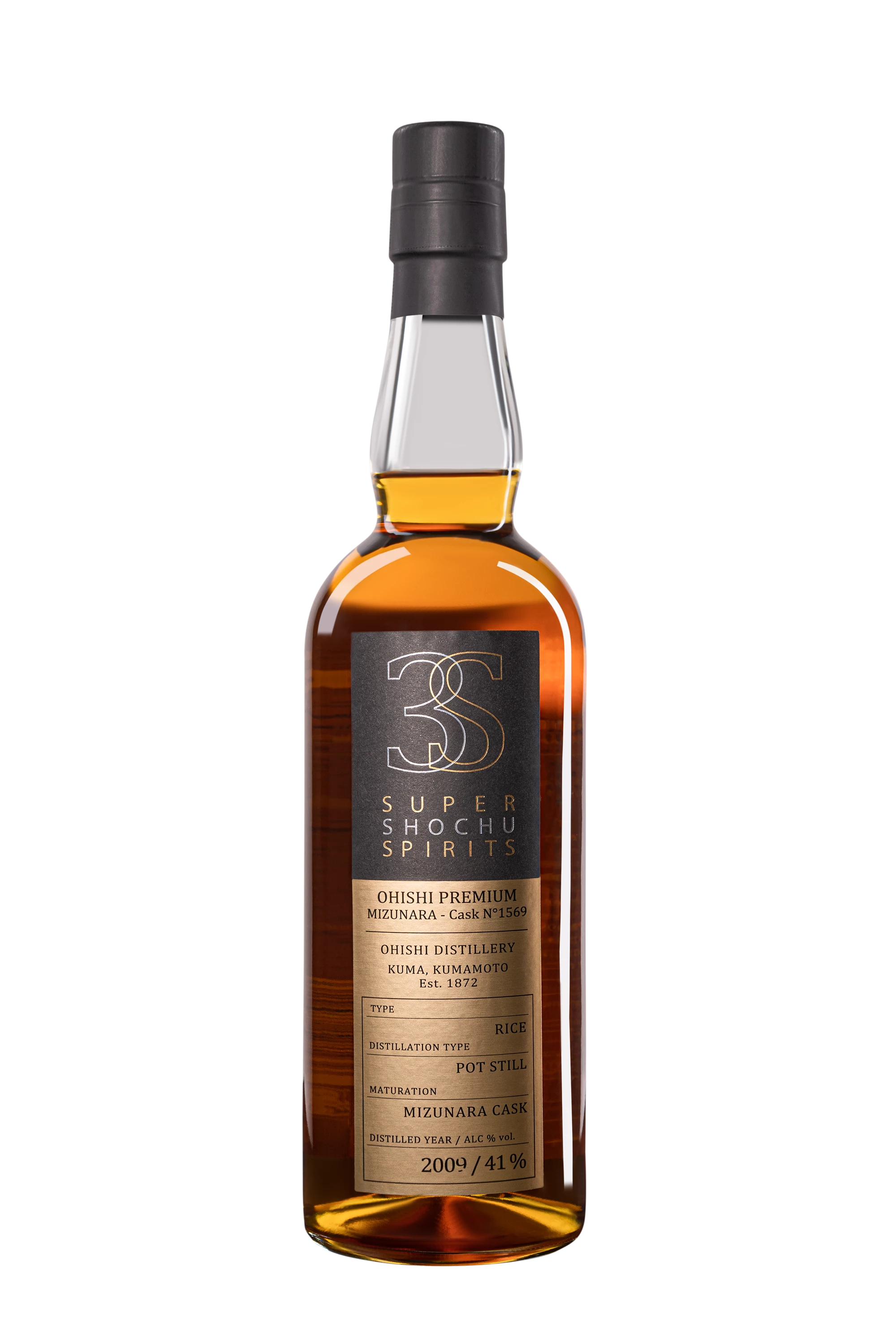 3S - Shochu "Mizunara - 1569 Conquête" Brun 2009 41°, 70cl