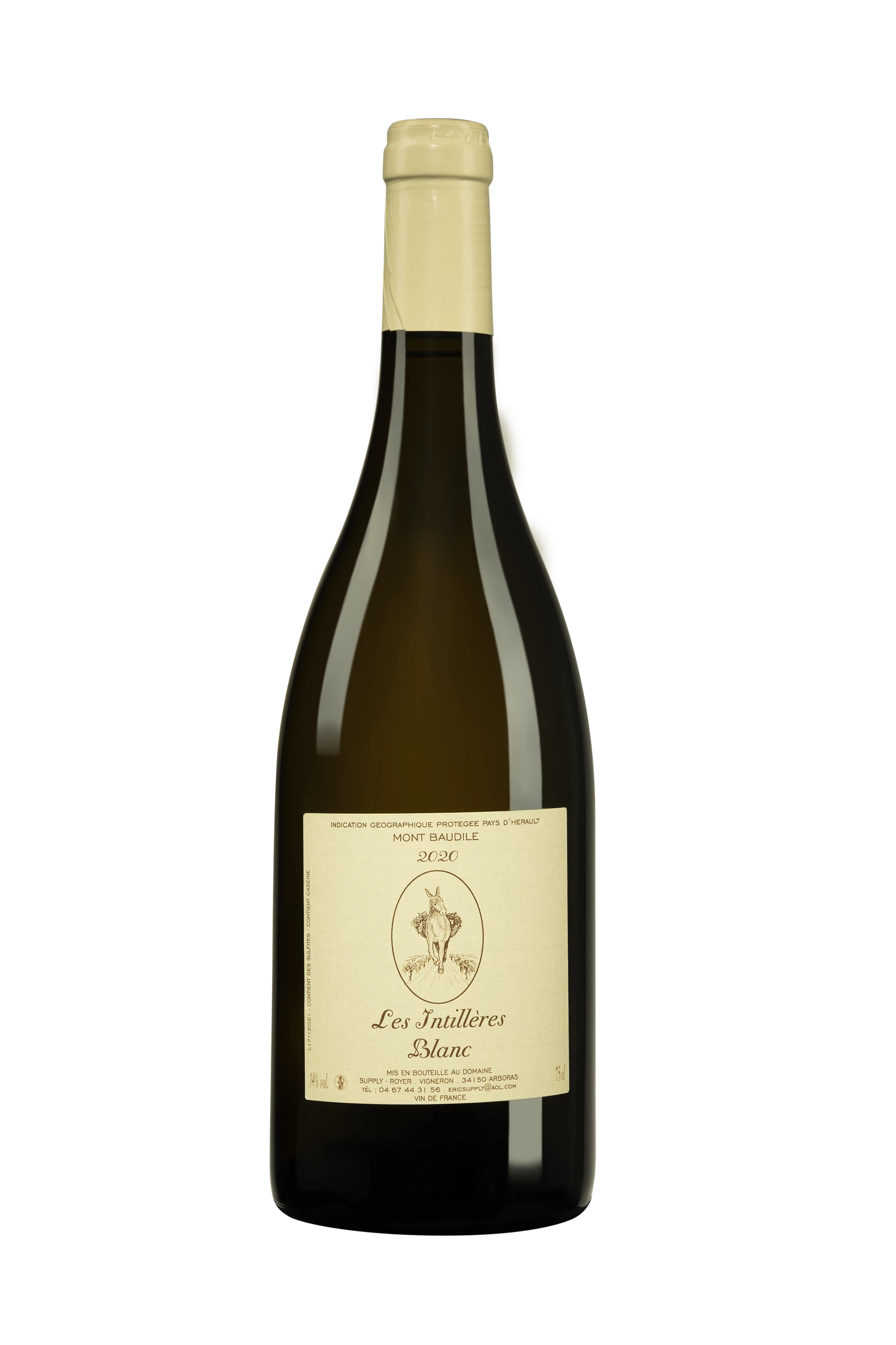 Domaine Supply-Royer - Vin de Pays d'Hérault Mont Baudile "Les Intillères" Blanc 2020 14.8°, 75cl