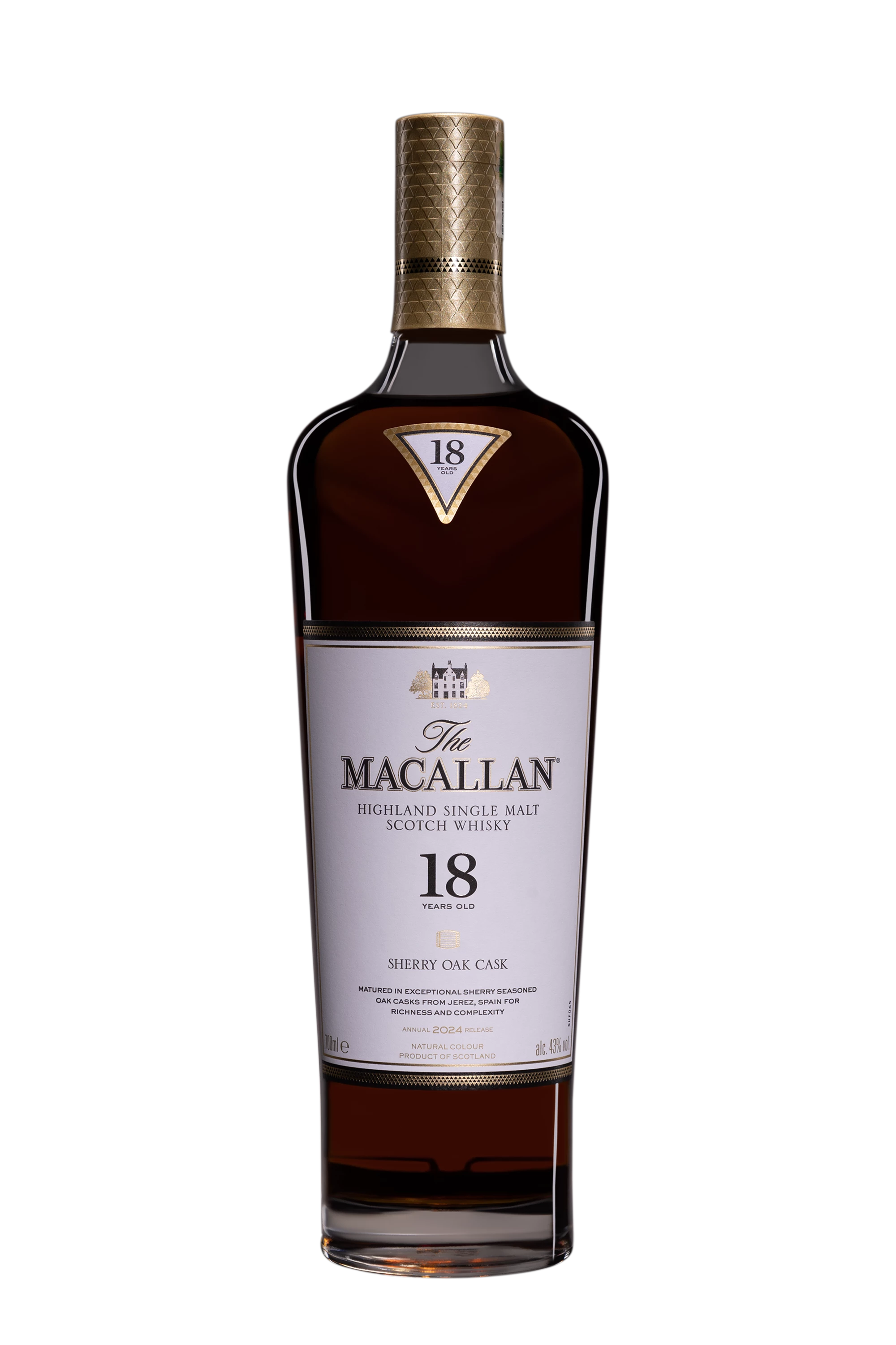 The Macallan - Single Malt Scotch Whisky "18 Ans Sherry Oak - Release 2024" 43° Giftbox, 70cl