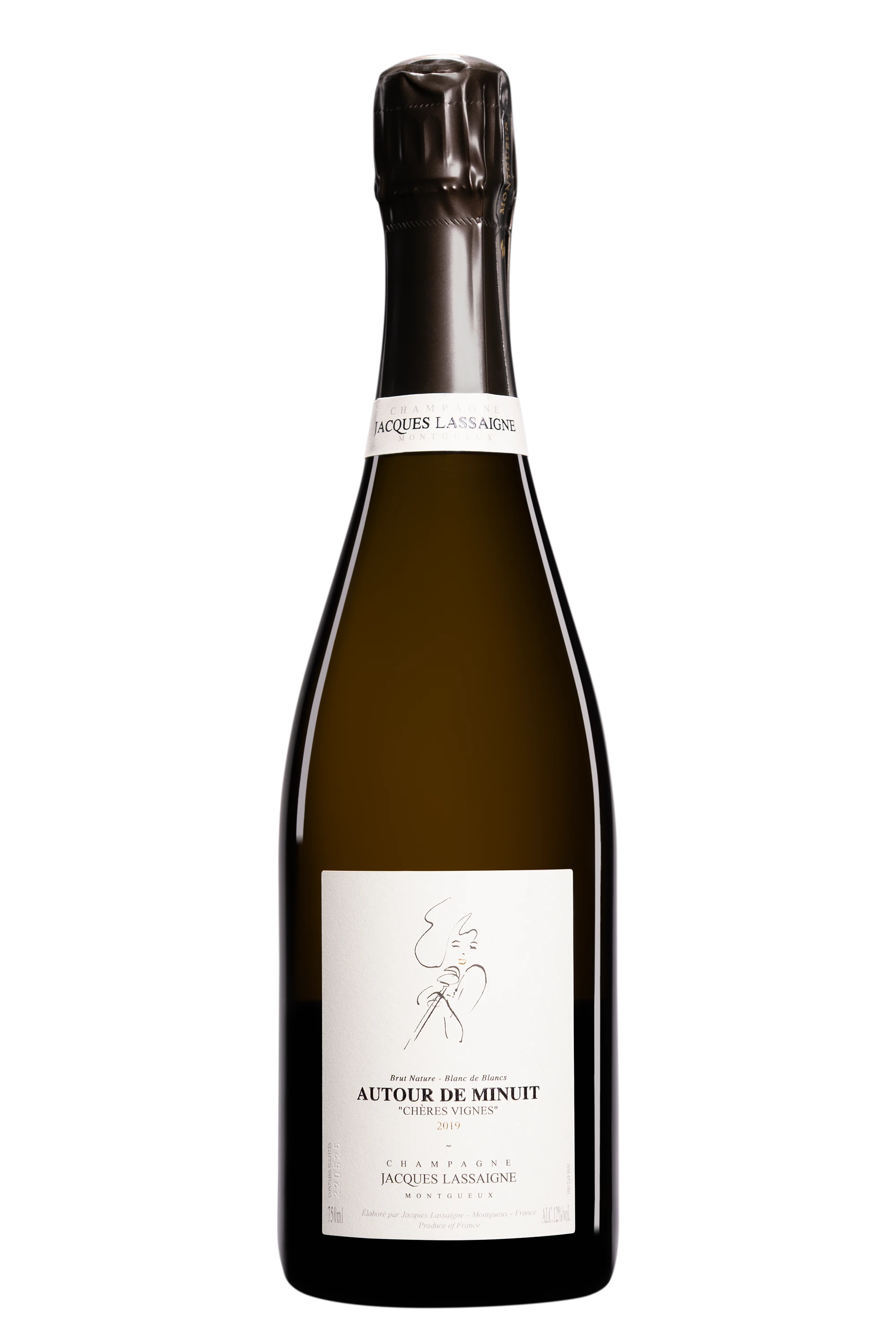 Domaine Jacques Lassaigne - Champagne Brut Nature Blanc de Blancs Millésimé "Autour de Minuit - Chères Vignes" Blanc 2019 12°, 75cl