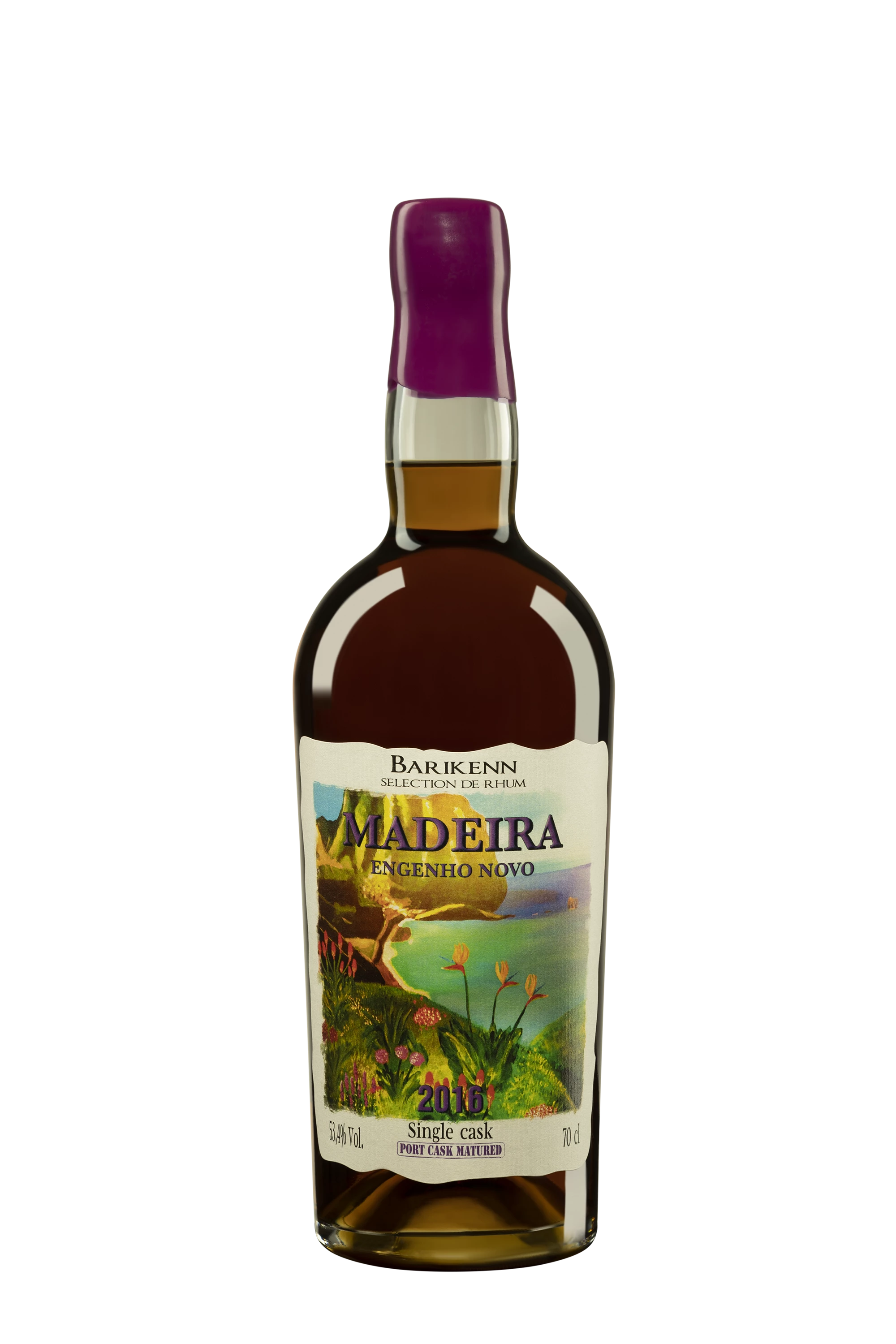 Barikenn - Pur Cane Juice Portuguese Rhum "Madeira - Single Cask - Port Cask Matured" Brun 2016 53.4°, 70cl