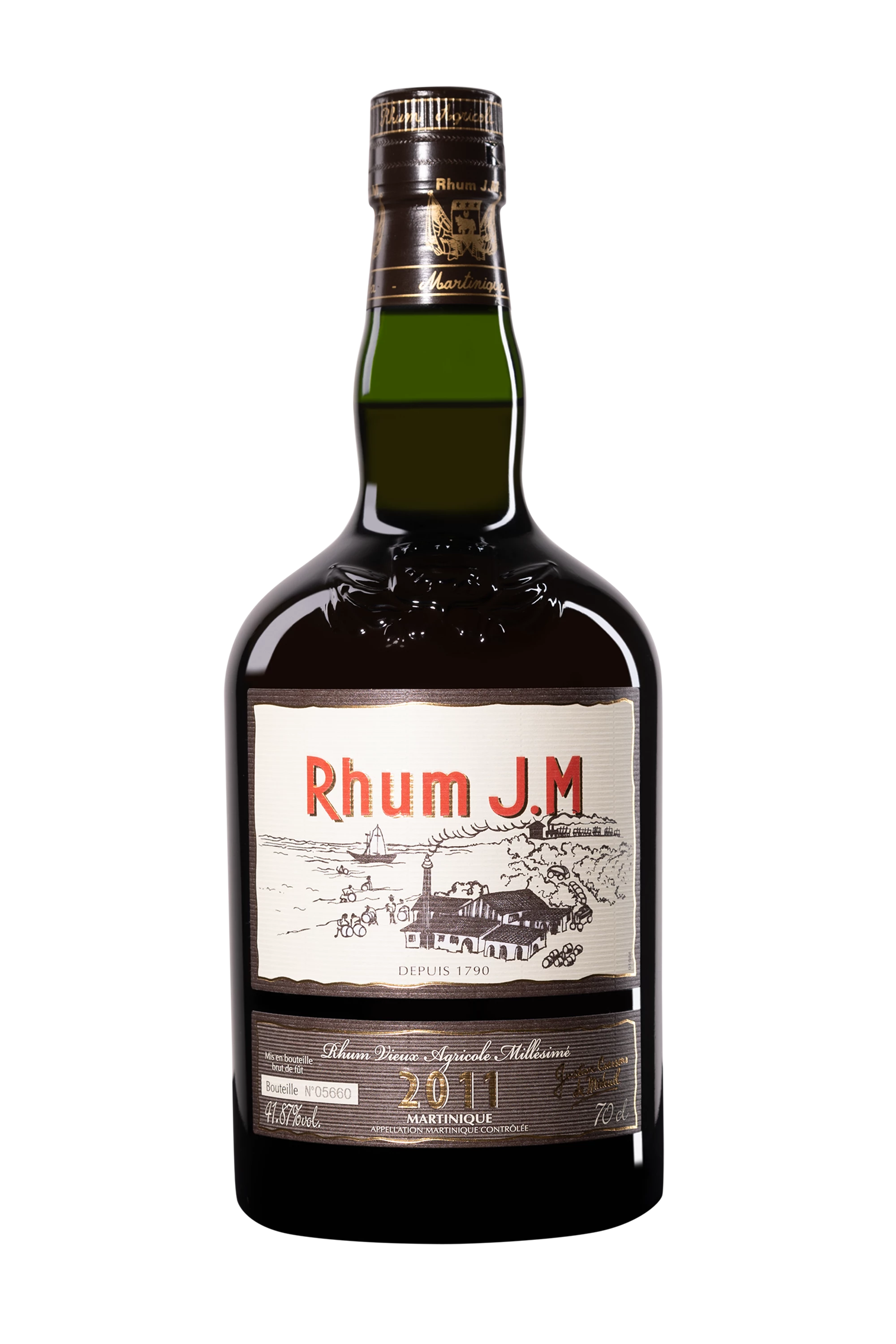 JM - Rhum Agricole de Martinique "Millésimé" Brun 2011 41.9° Giftbox, 70cl