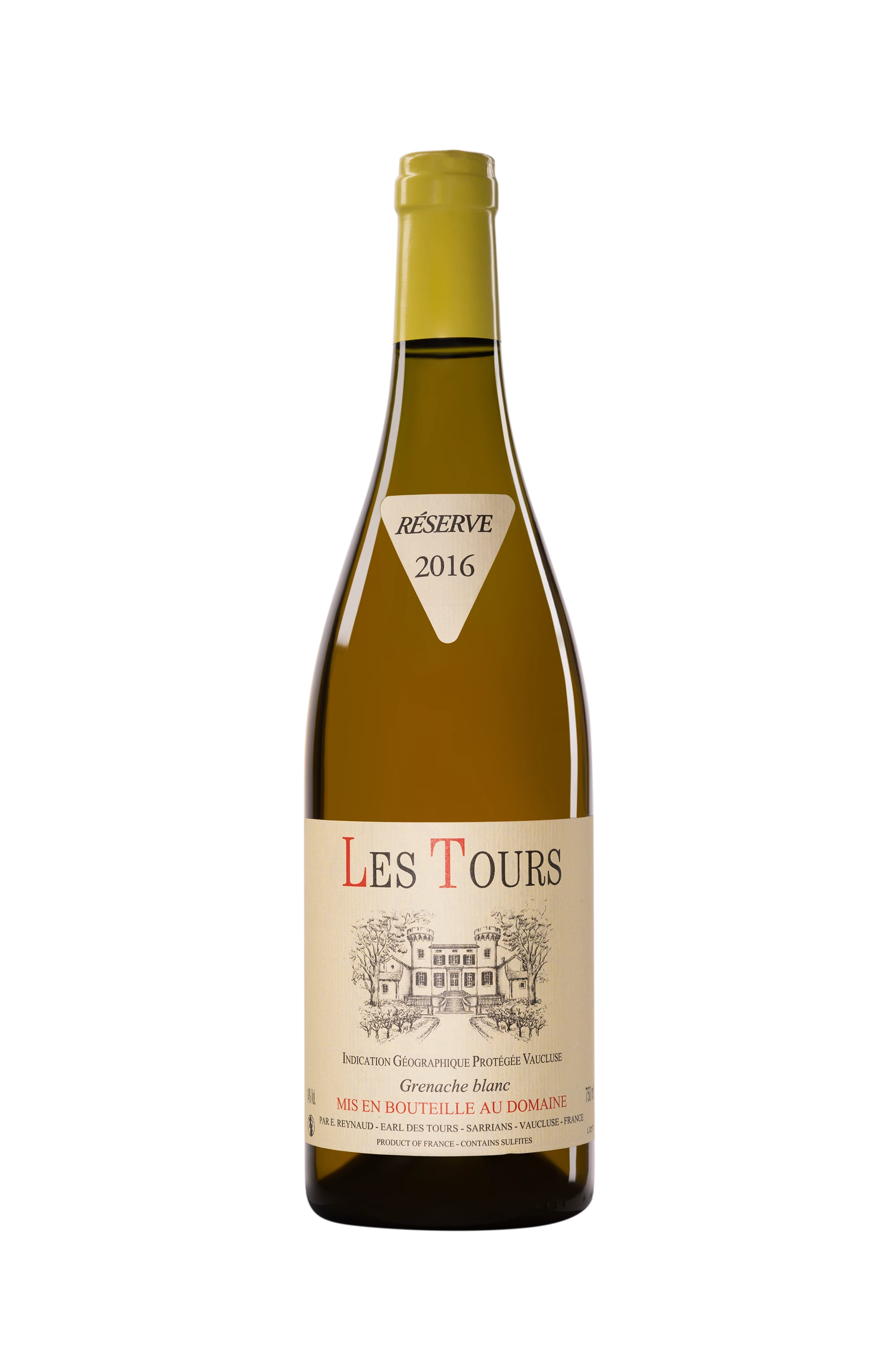 Domaine des Tours - Vin de Pays du Vaucluse "Grenache Blanc" Blanc 2016 14°, 75cl