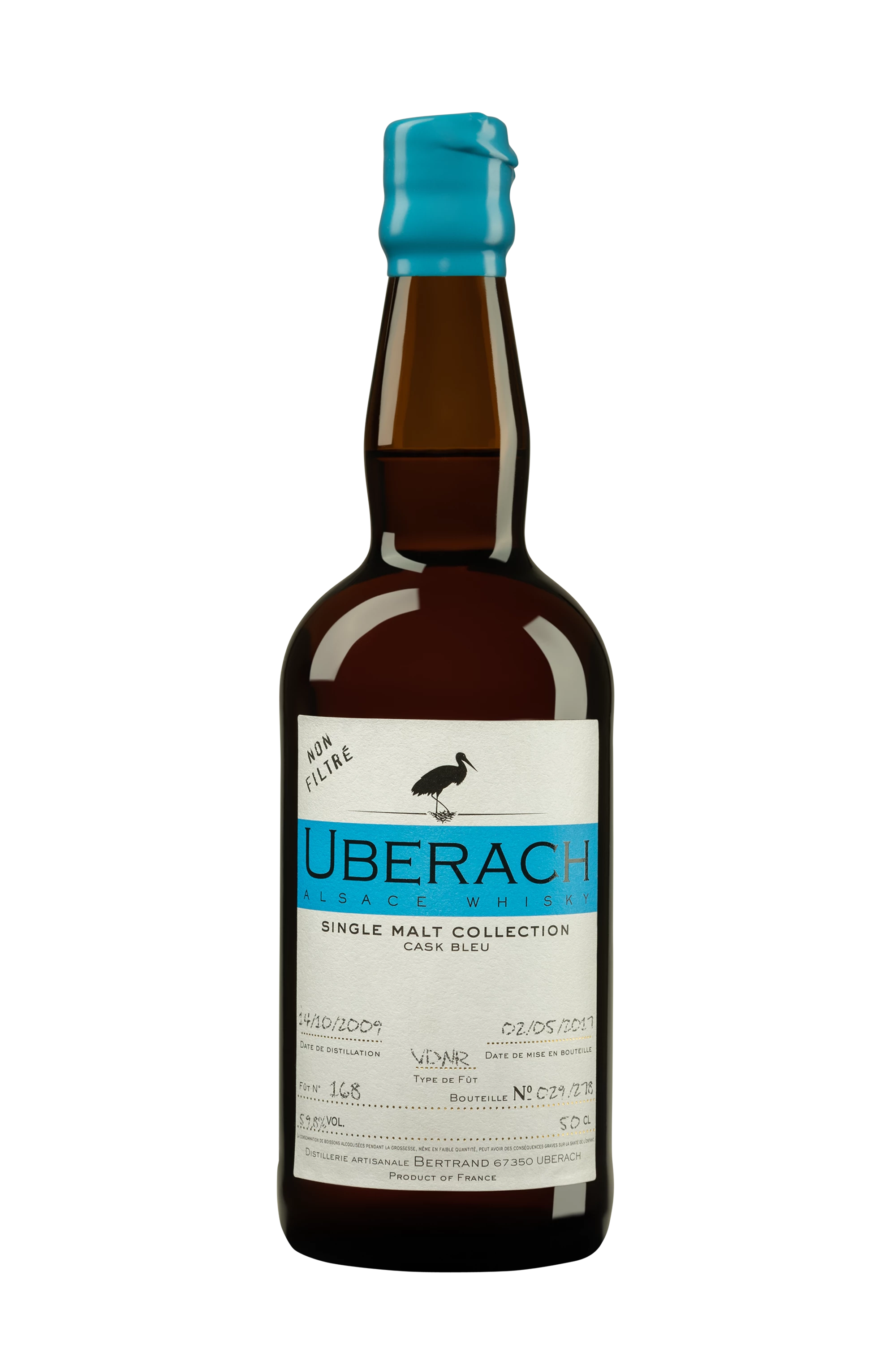 Distillerie Bertrand - Single Malt French Whisky "Cask Bleu - Release 2017" 59.8°, 50cl