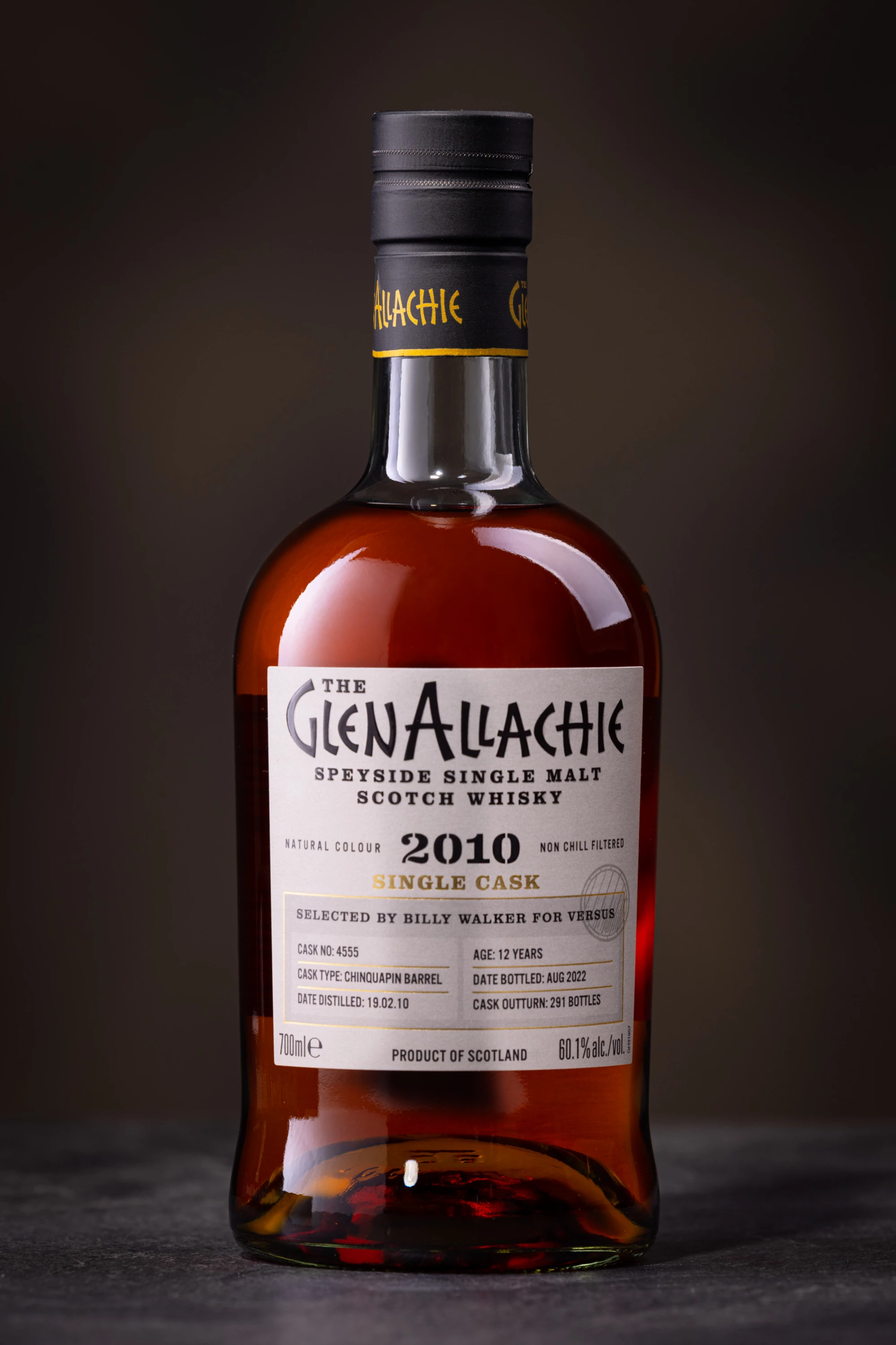 Glenallachie - Single Malt Scotch Whisky "12 Ans Chinquapin Single Cask #4555 - Selected by Billy Walker for Versus" 2010 60.1° Giftbox, 70cl