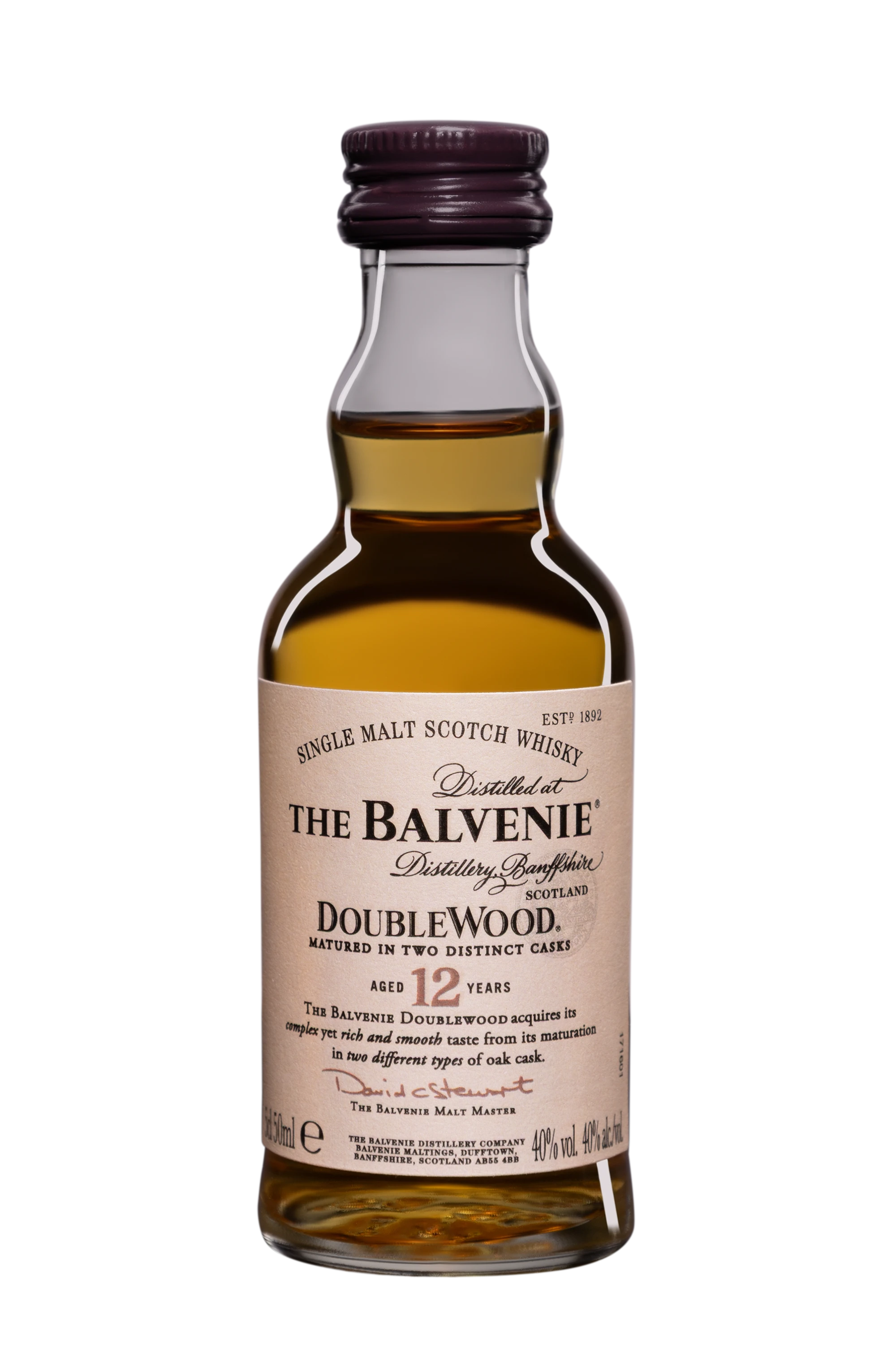 The Balvenie - Single Malt Scotch Whisky "12 Ans - Double Wood" 40°, 5cl