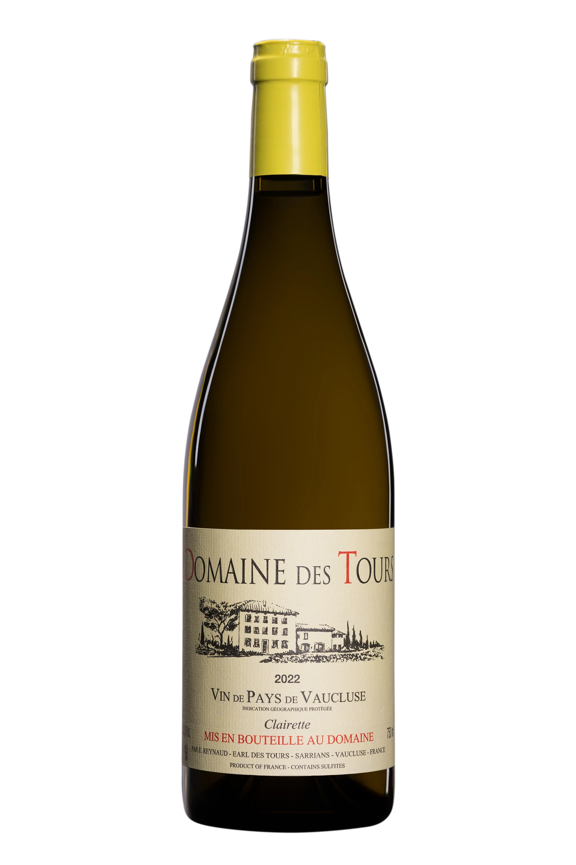 Domaine des Tours - Vin de Pays du Vaucluse "Clairette" Blanc 2022 14.5°, 75cl