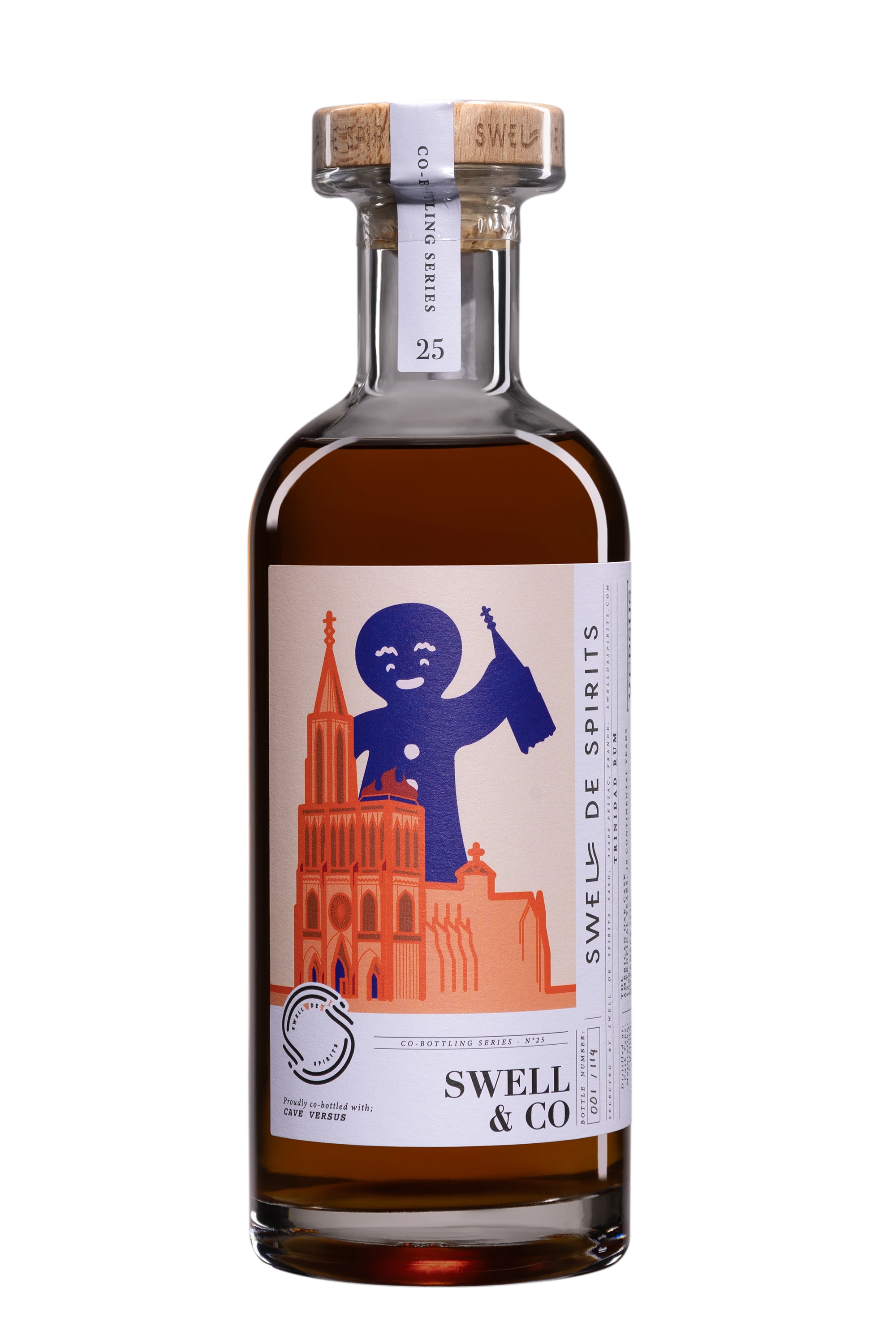 Swell de Spirits - Molasses Trinidadian Rhum "25 Ans Trinidad Distillers Limited - Swell & Co Series N°25" Brun 2000 57.3°, 50cl