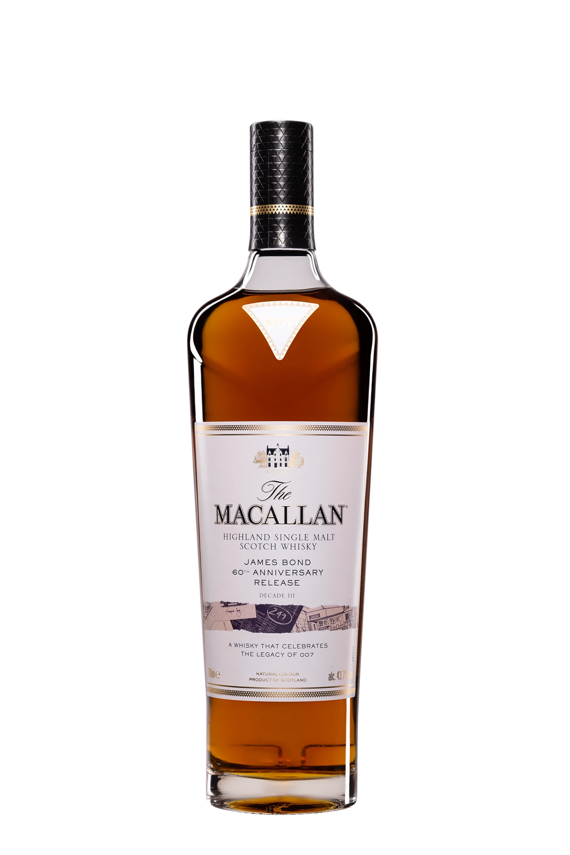 The Macallan - Single Malt Scotch Whisky "James Bond 60th Anniversary - Decade 3" 43.7° Giftbox, 70cl