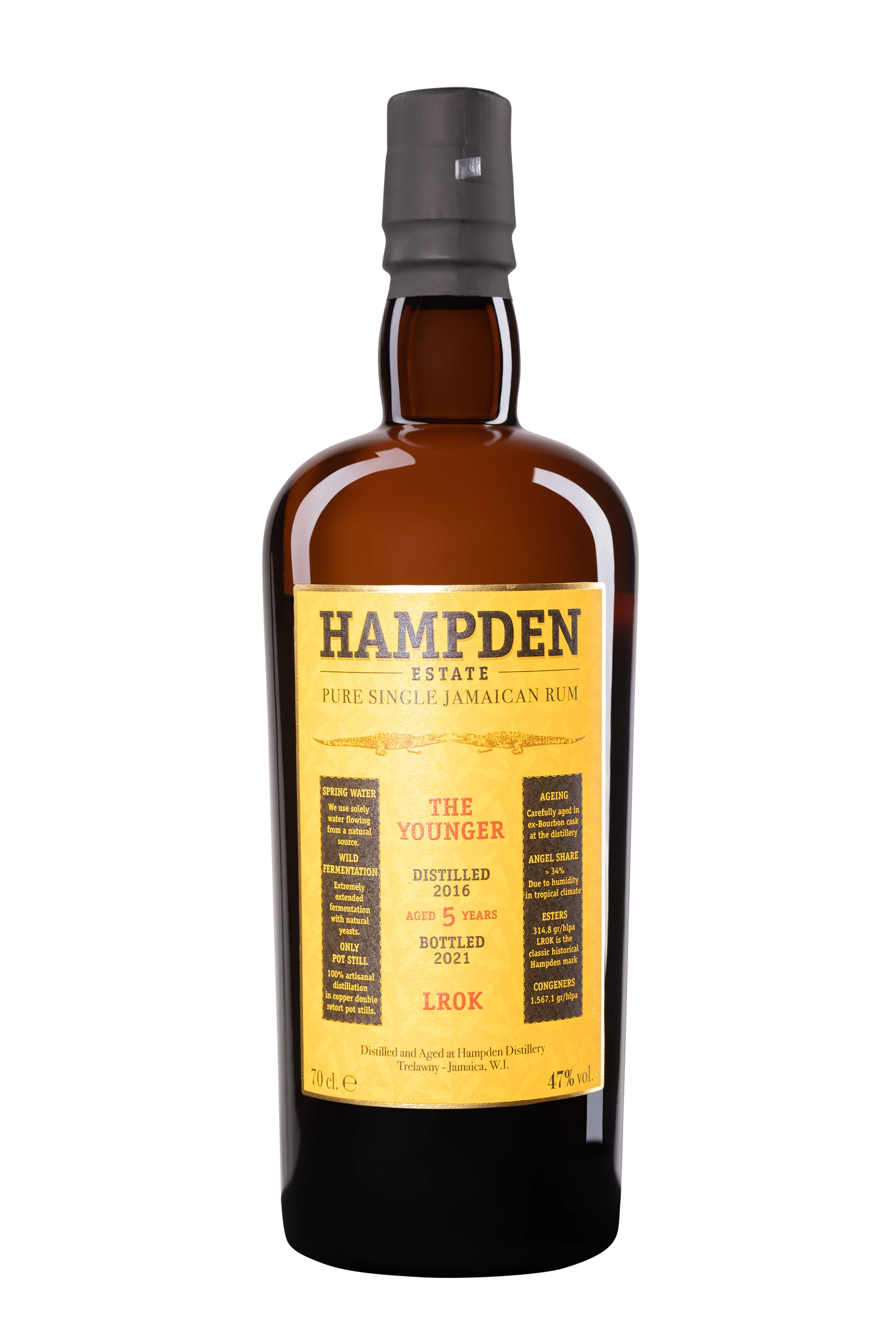Hampden - Molasses Jamaican Rhum "5 Ans LROK - The Younger" Brun 2016 47° Giftbox, 70cl