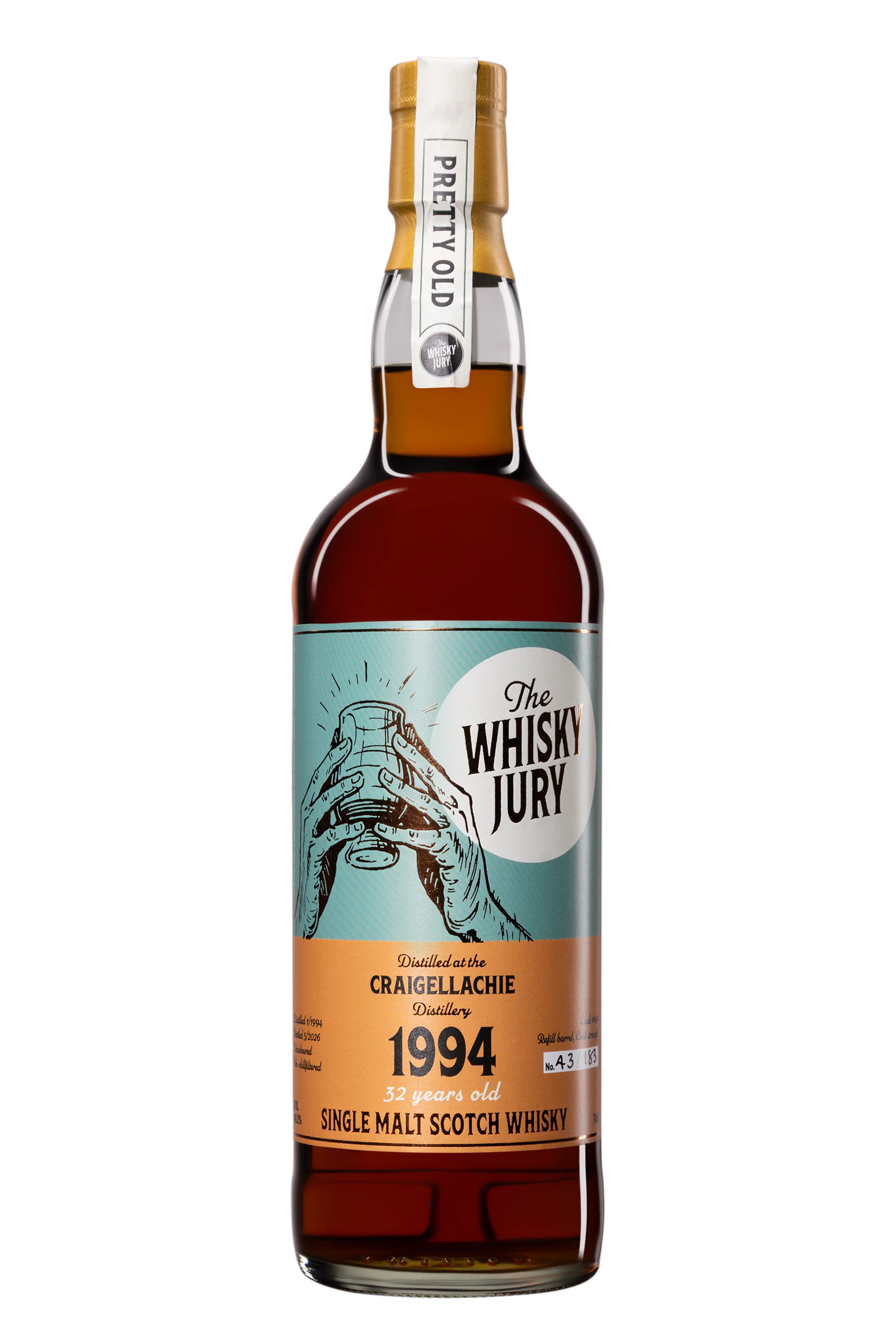 The Whisky Jury - Single Malt Scotch Whisky "32 Craigellachie" Brun 1994 48.2°, 70cl