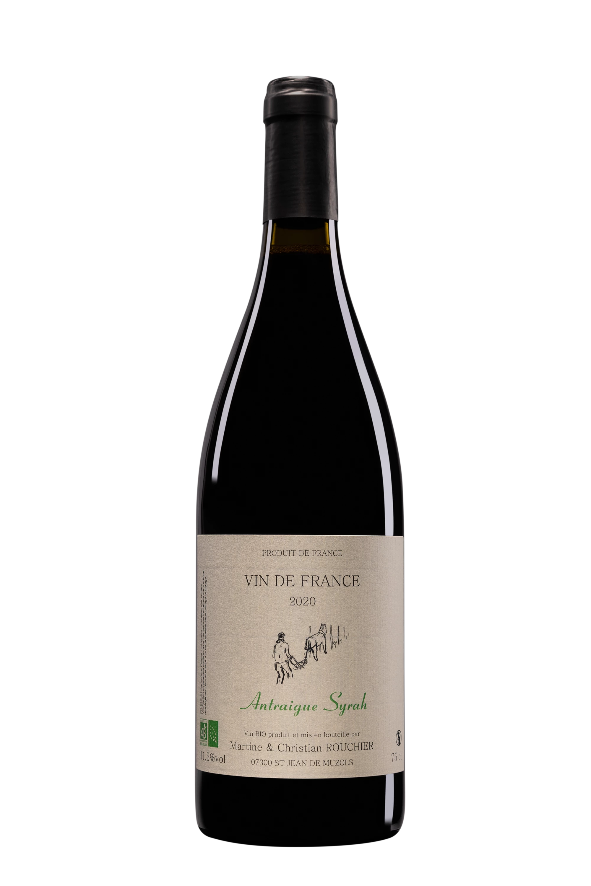 Domaine Martine & Christian Rouchier - Vin de France  "Antraigue - Syrah" Rouge 2020, 75cl