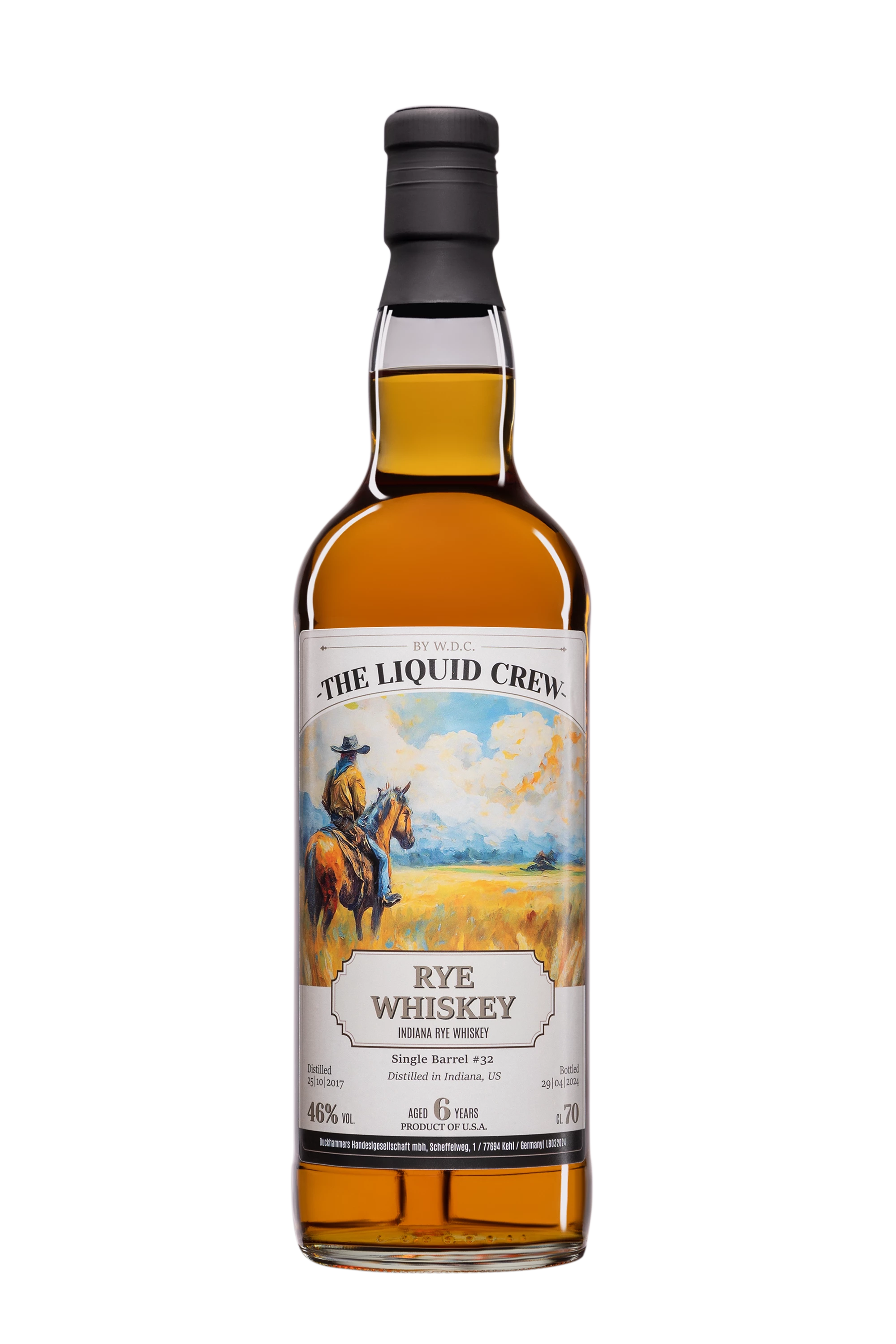 Wu Dram Clan - Indiana Rye Whiskey "6 Ans - Single Barrel #32" 46° 2017, 70cl