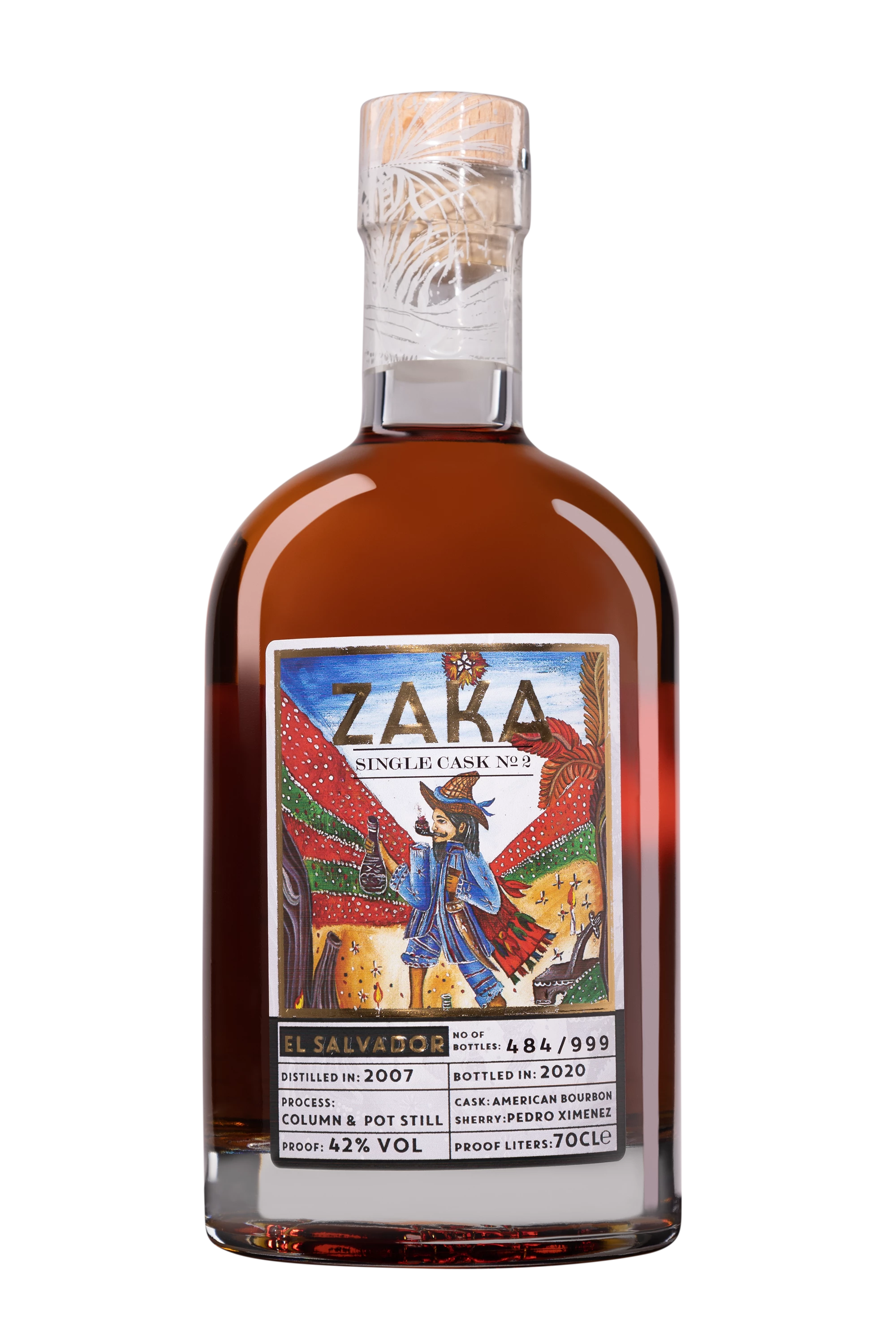 Zaka - Molasses Salvadoran Rhum "12 Ans El Salvador" Brun 2007 42° Giftbox, 70cl
