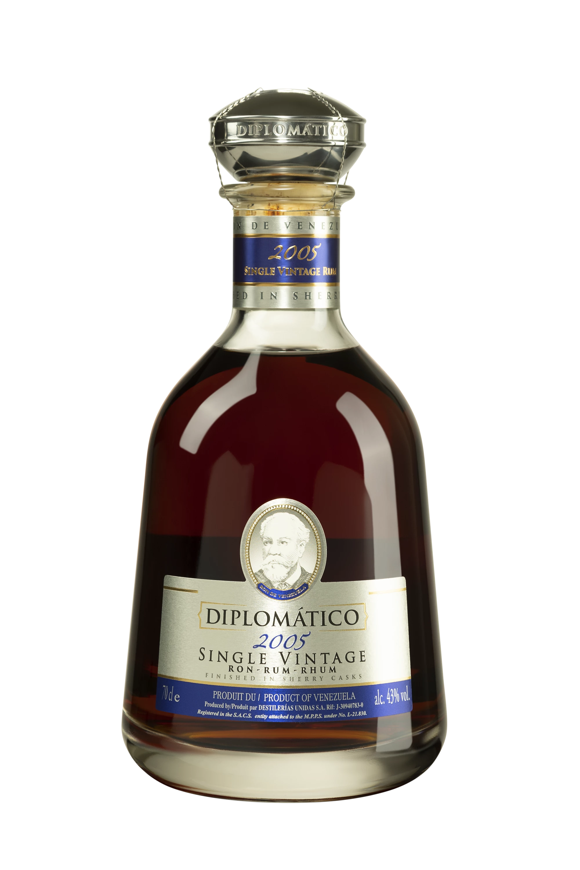 Diplomatico - Molasses Venezuelian Rhum "Single Vintage" Brun 2005 43° Giftbox, 70cl