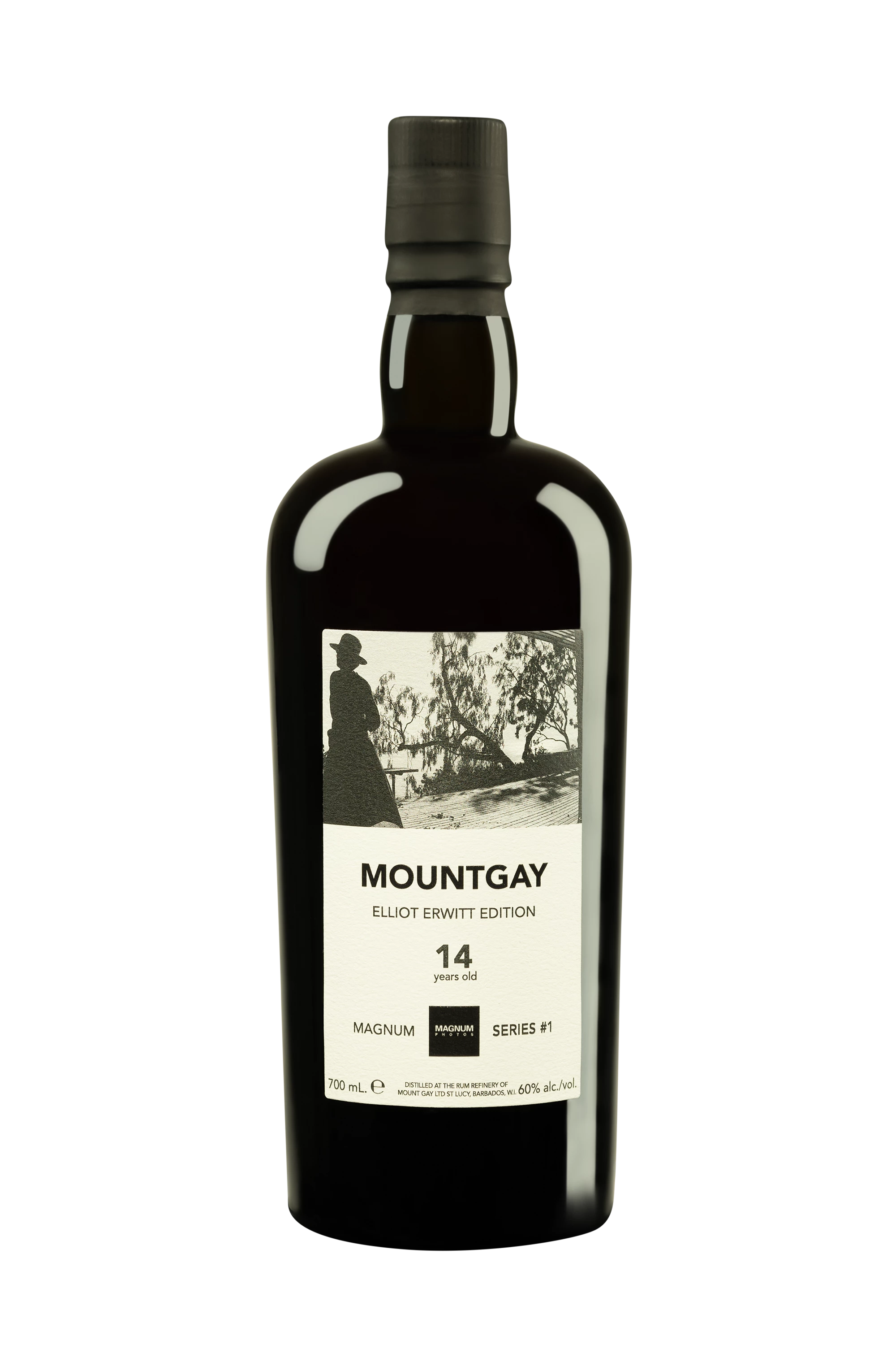 Vélier - Molasses Barbados Rhum "14 Ans Mount Gay - Elliott Erwitt - Magnum Photos Series #1" Brun 2007 60° Giftbox, 70cl
