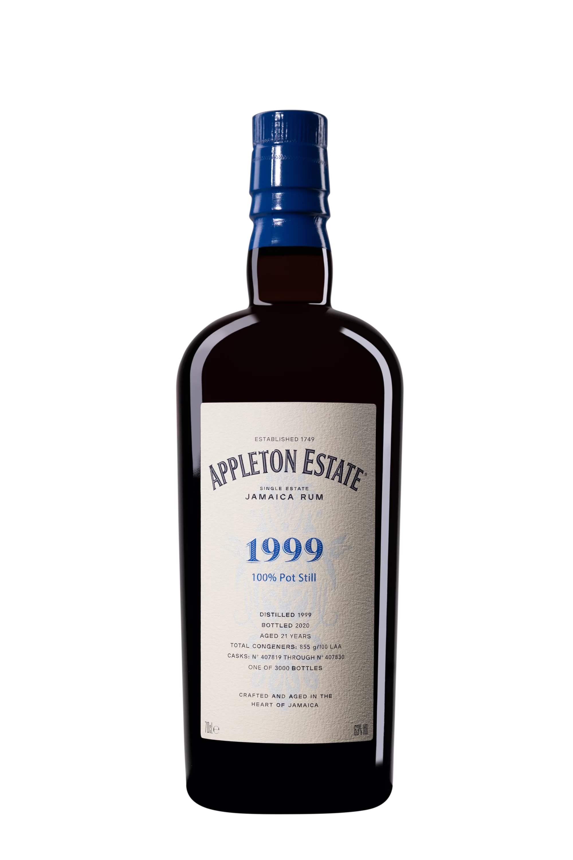 Appleton - Molasses Jamaican Rhum "21 Ans - Vélier Hearts Collection" Brun 1999 63° Giftbox, 70cl