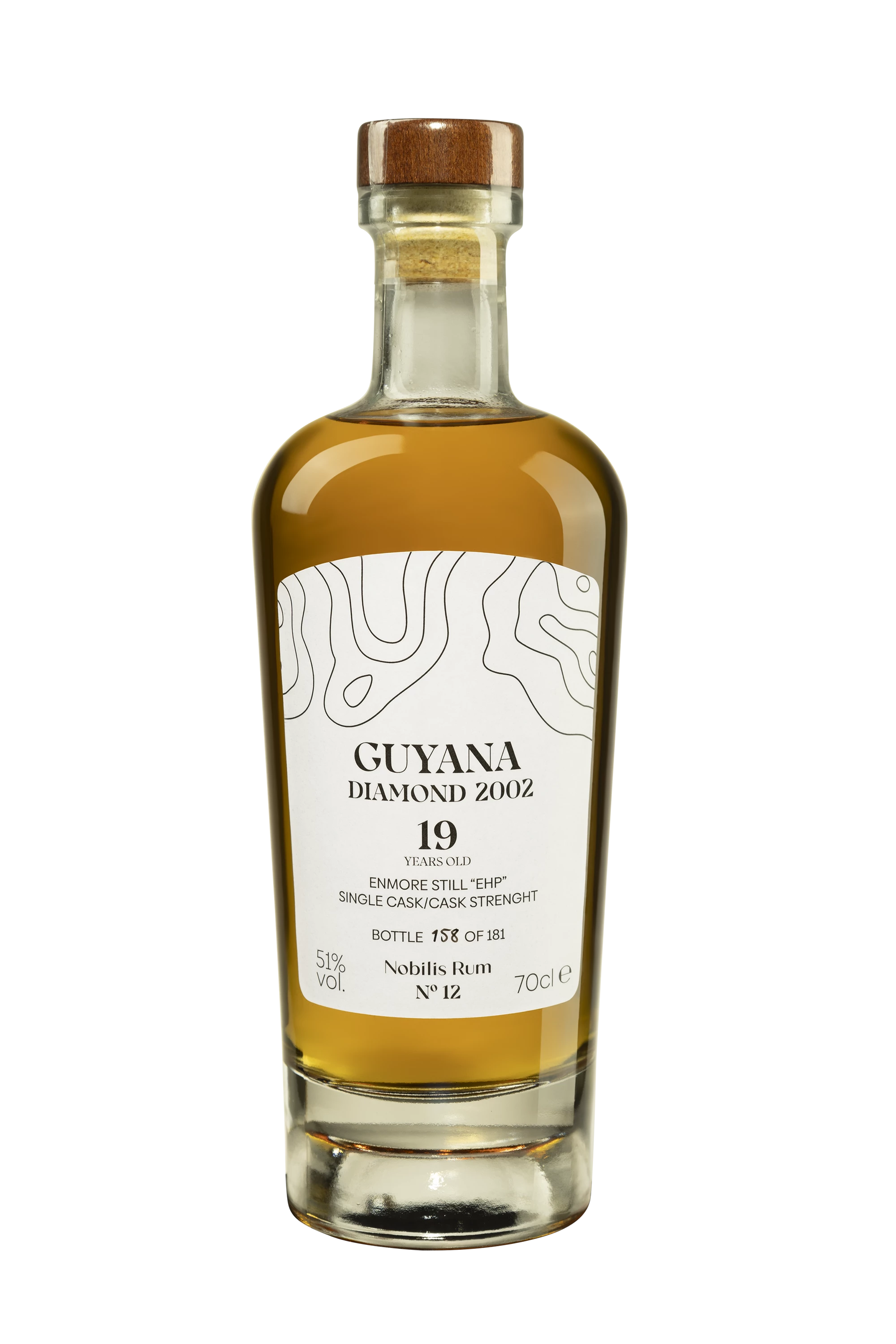 Nobilis Rum - Molasses British Guyana Rhum "19 Ans Diamond - Single Cask - Enmore Still EHP - N°12" Brun 2002 51° Giftbox, 70cl