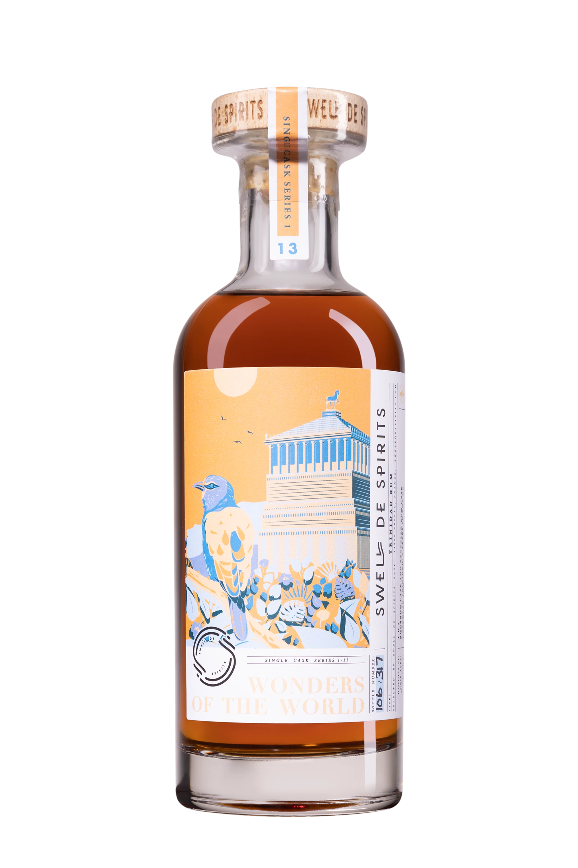 Swell de Spirits - Molasses Trinidadian Rhum "12 Ans Trinidad Distillers Limited - Wonders of the World N°13" Brun 2009 64.5°, 50cl