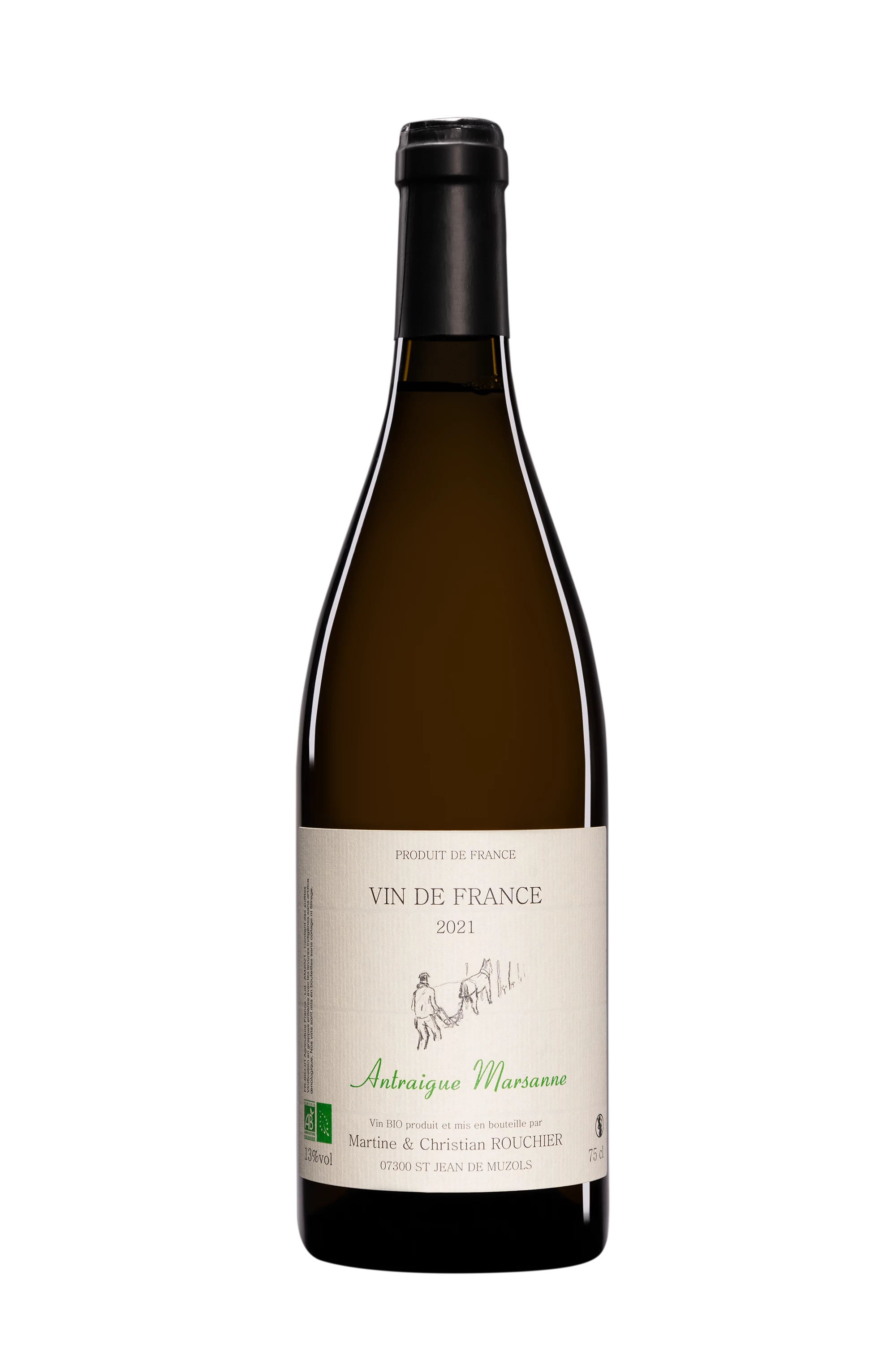 Domaine Martine & Christian Rouchier - Vin de France  "Antraigue - Marsanne" Blanc 2021, 75cl