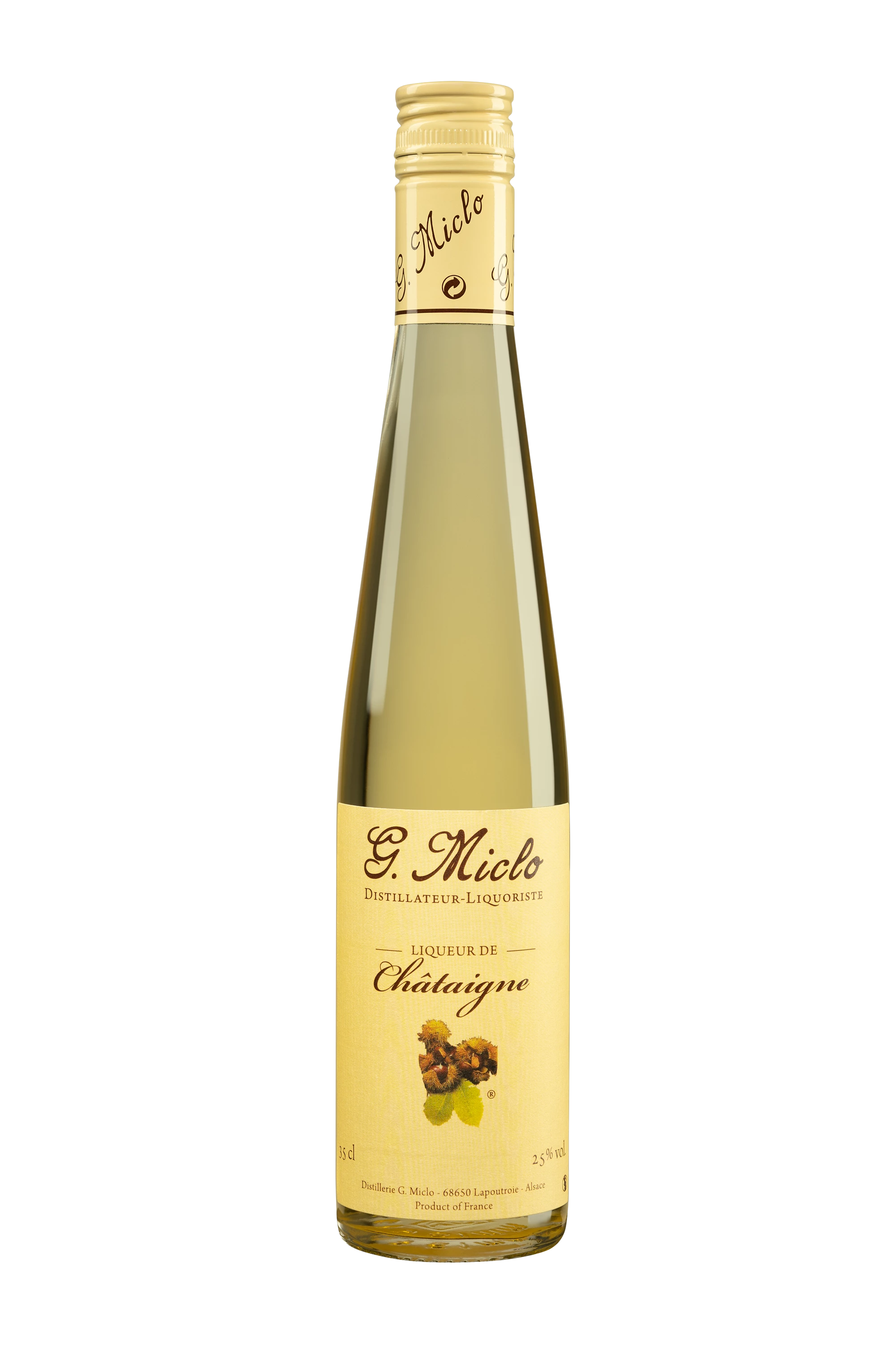 Distillerie Gilbert Miclo - Liqueur d'Alsace "Chataigne" 25° Giftbox, 35cl