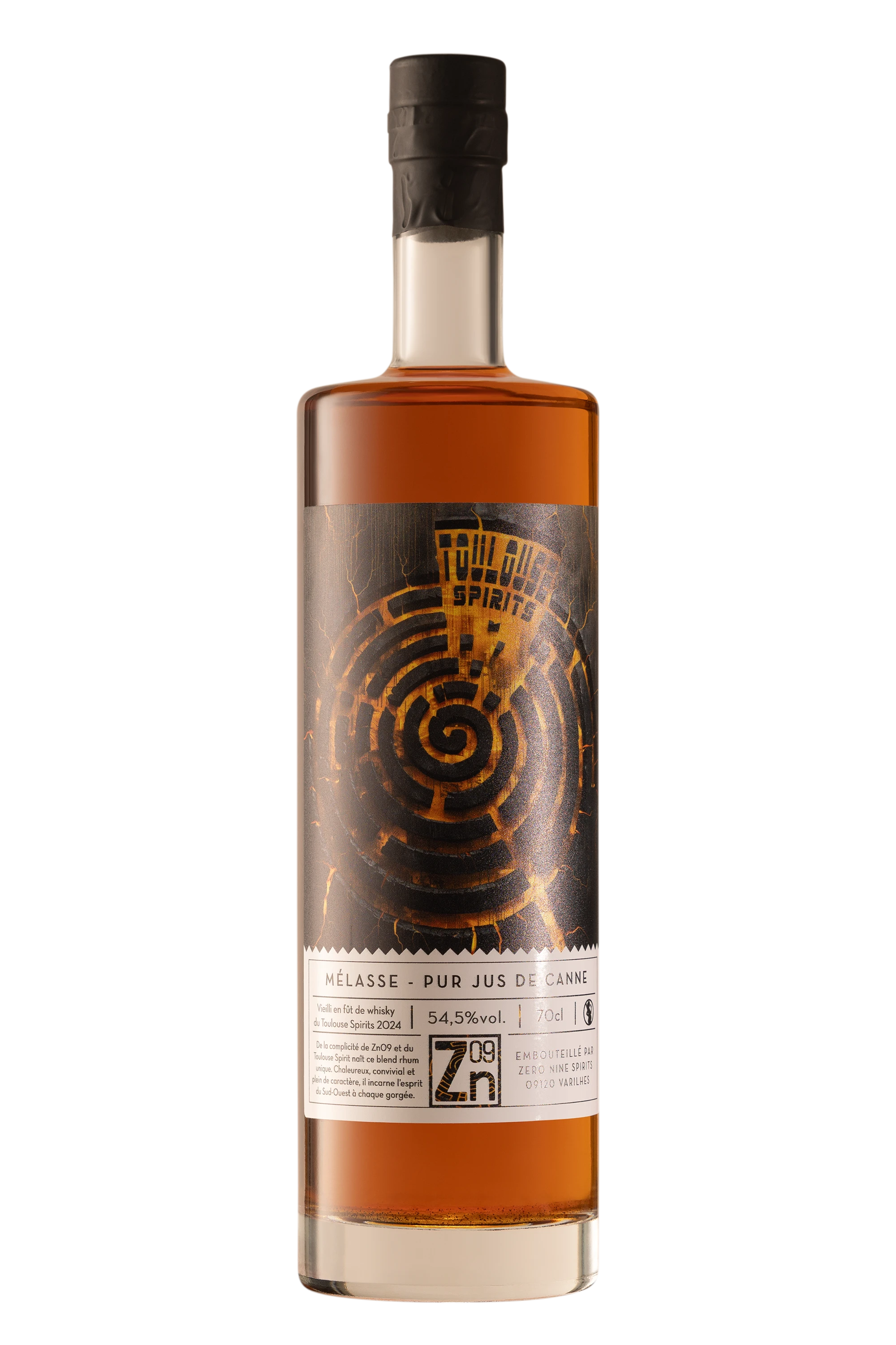 Zero Nine Spirits - Rhum "Toulouse Spirits Blend" Brun 54.50° NV, 70cl