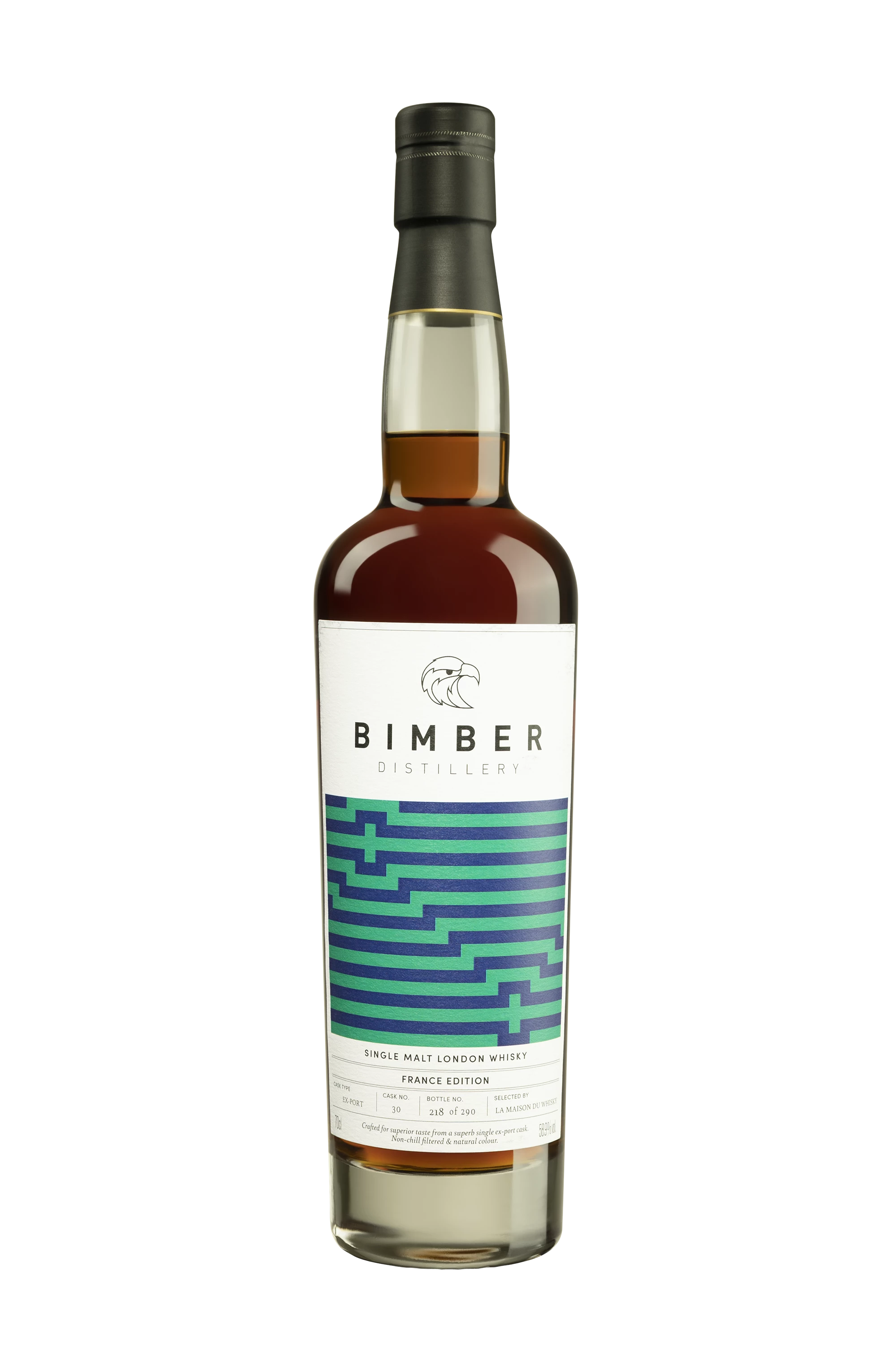 Bimber - Single Malt London Whisky "Ex-Port Cask Single Cask #30 - France Edition" 58.9° Giftbox, 70cl