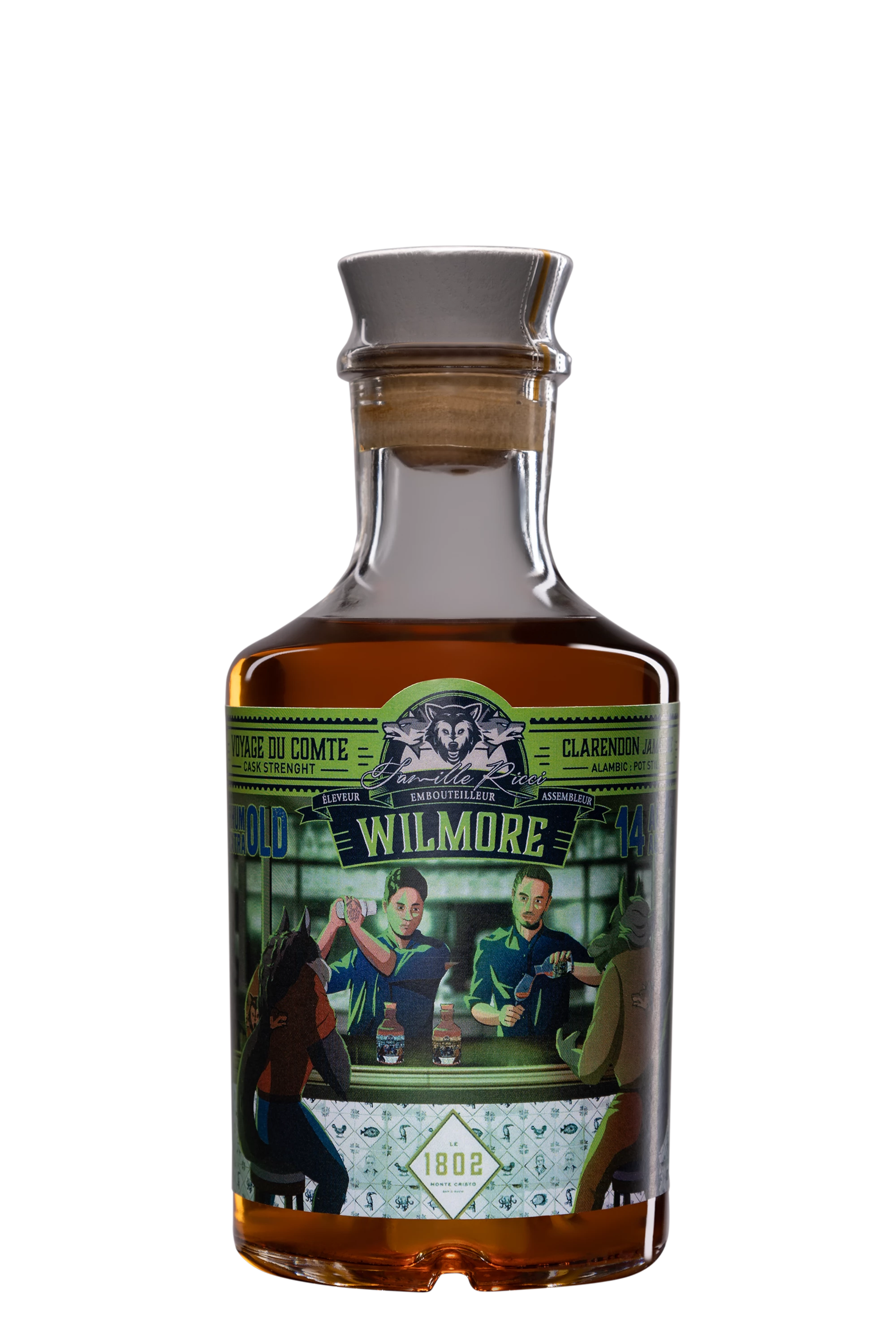 Famille Ricci - Molasses Jamaican Rhum "Voyage du Comte - 14 Ans Wilmore" Brun 63°, 50cl