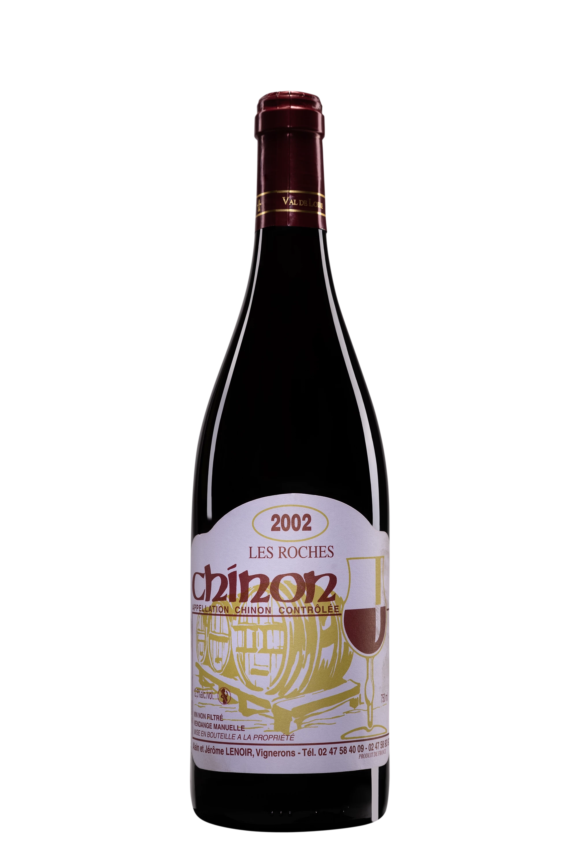 Domaine Jérôme Lenoir - Chinon "Les Roches" Rouge 2002, 75cl