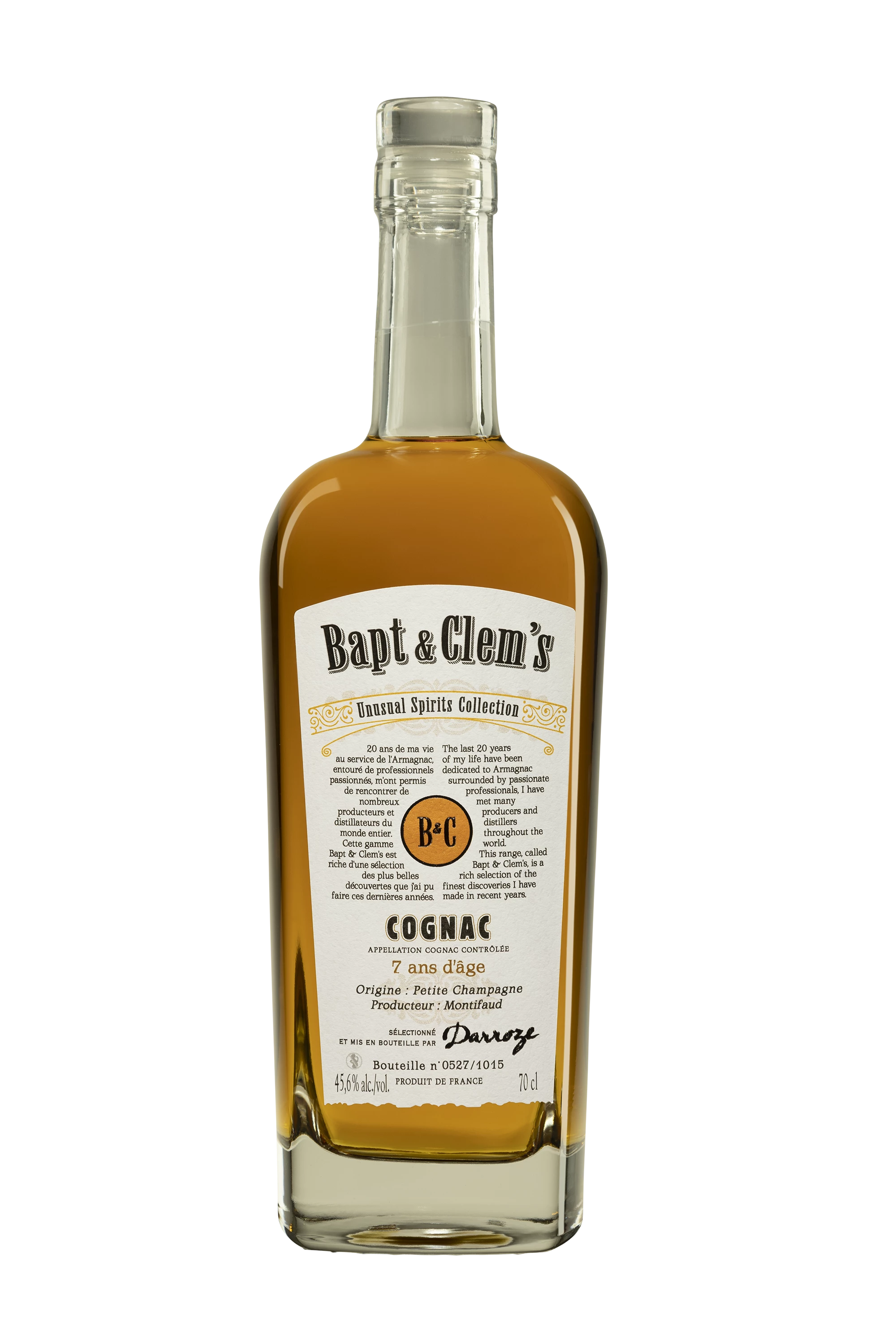 Darroze - Cognac Fine Champagne "Bapt & Clem's - 7 Ans" 45.6° Giftbox, 70cl