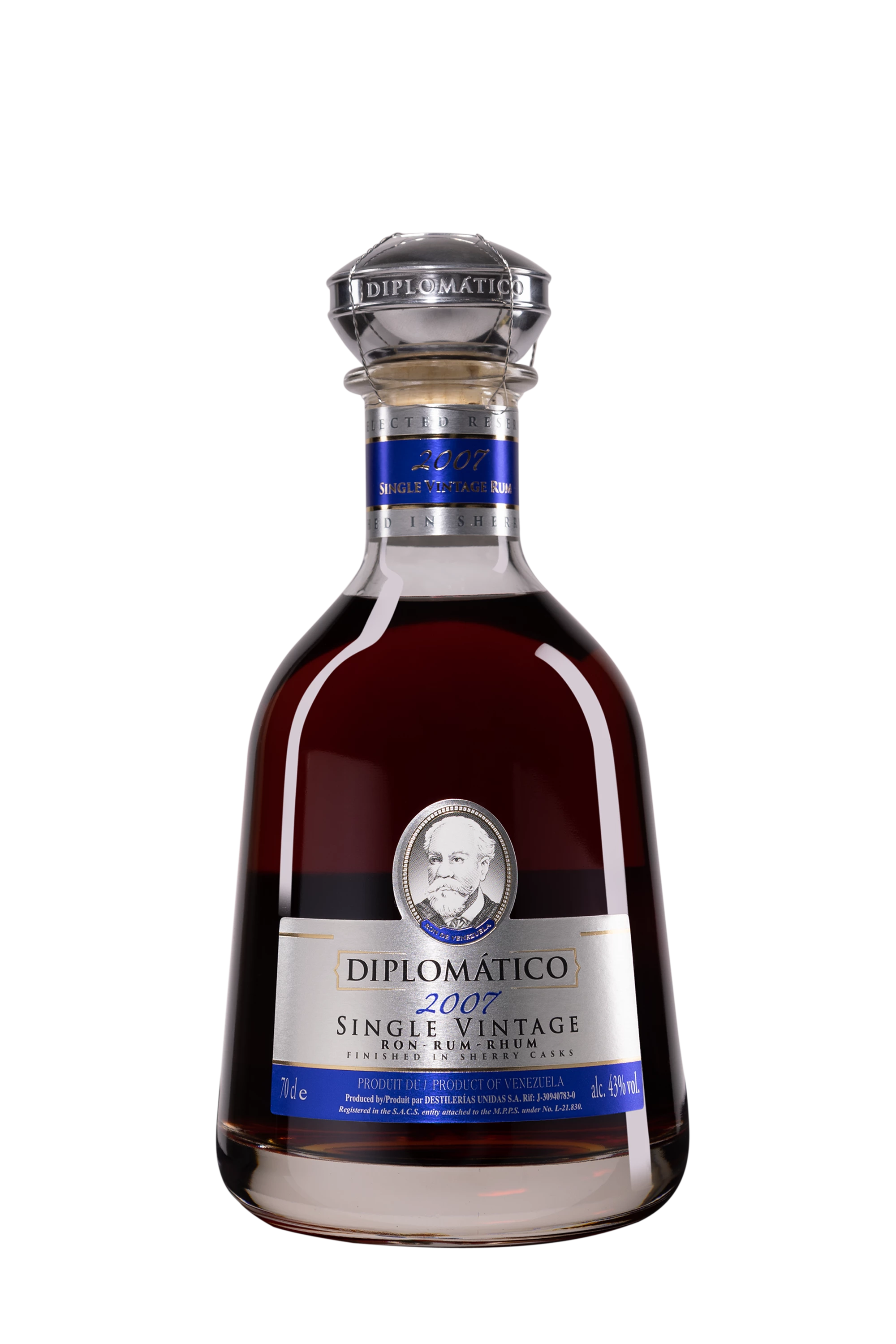 Diplomatico - Molasses Venezuelian Rhum "Single Vintage" Brun 2007 43° Giftbox, 70cl