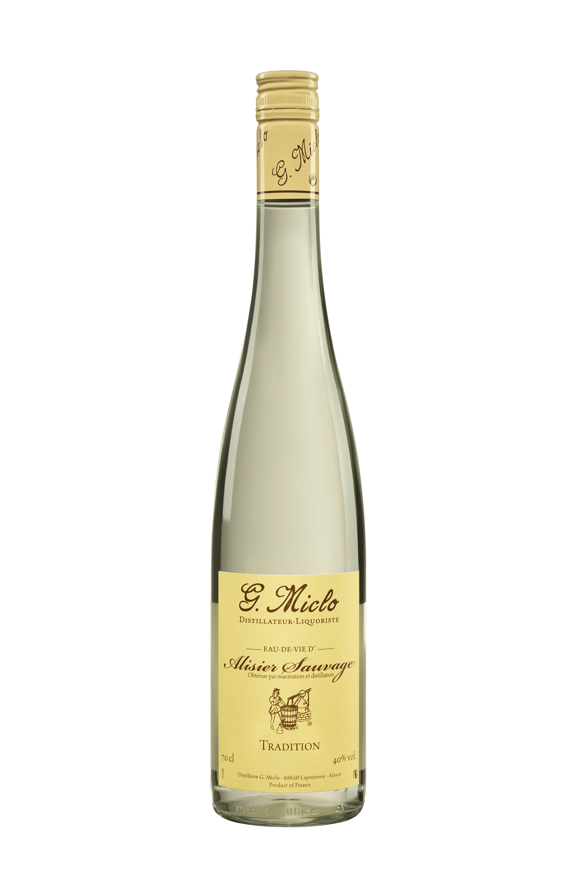 Distillerie Gilbert Miclo - Eau de Vie d'Alsace "Alisier Sauvage - Tradition" 40° Giftbox, 70cl