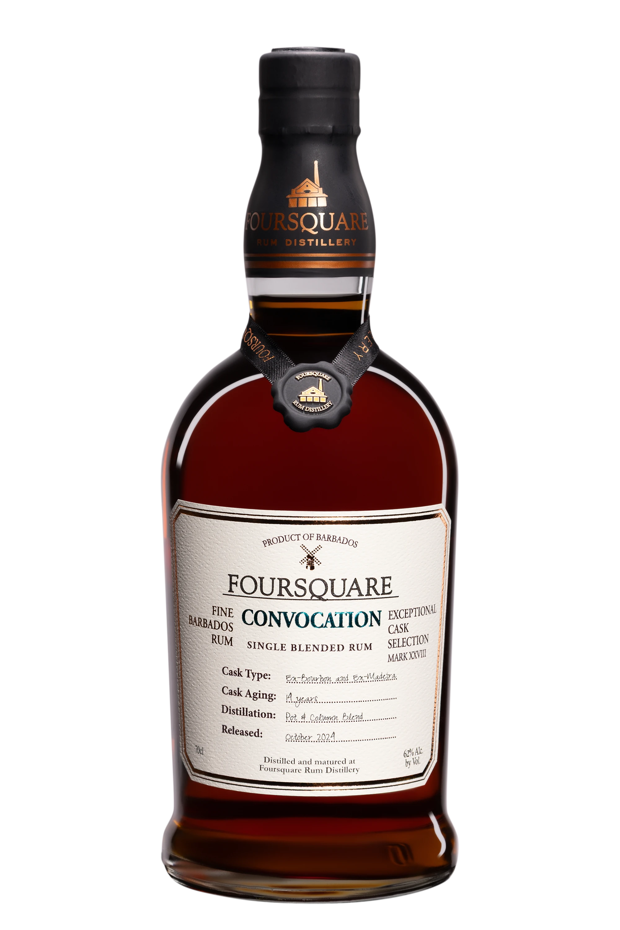 Foursquare - Molasses Barbados Rhum "14 Ans Convocation" Brun NV 62°, 70cl