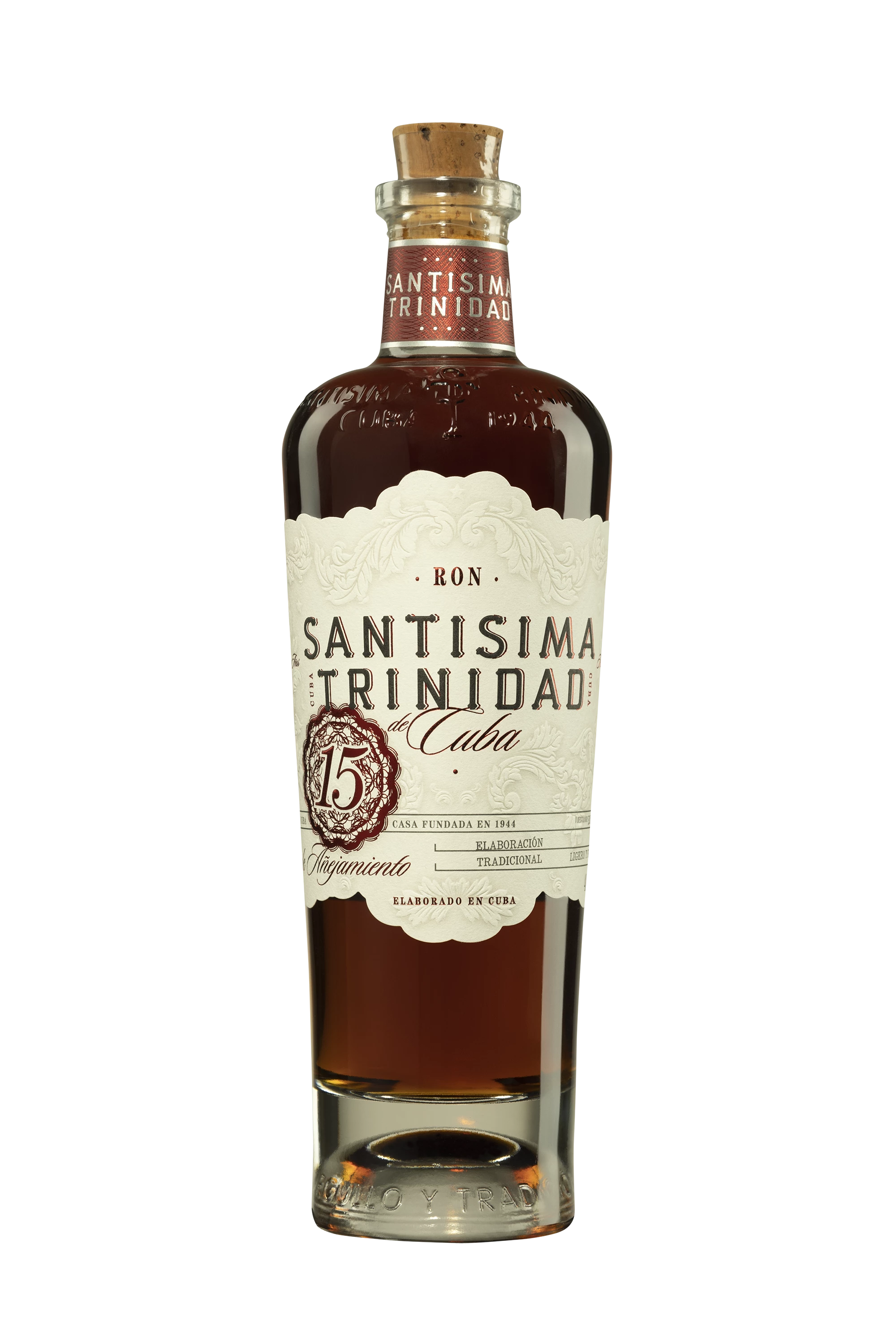 Santisima Trinidad de Cuba  - Molasses Cuban Rhum "15 Ans" Brun 40.7°, 70cl