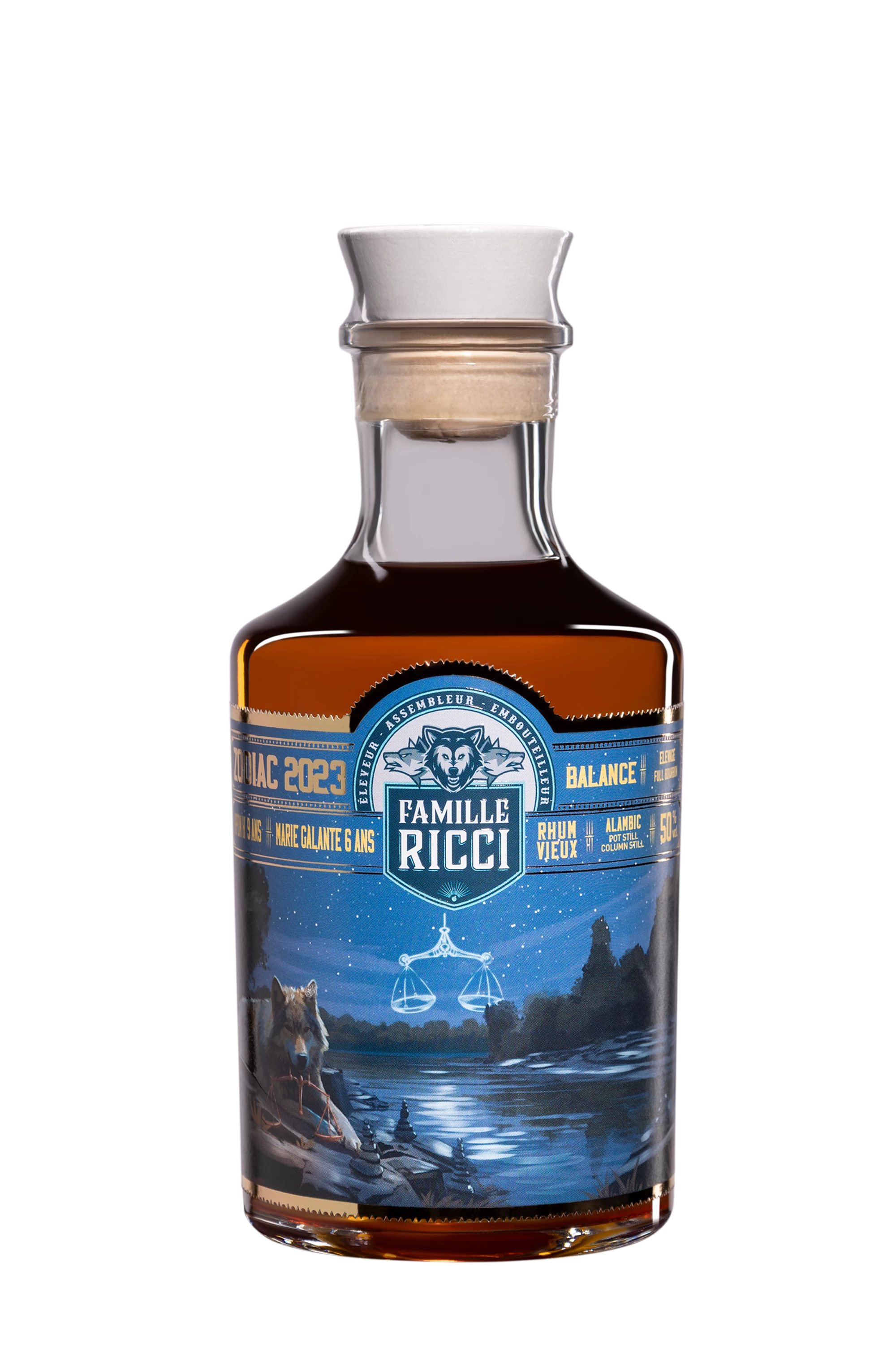 Famille Ricci - Rhum "Zodiac 2023 - Balance" Brun 50° Giftbox, 50cl
