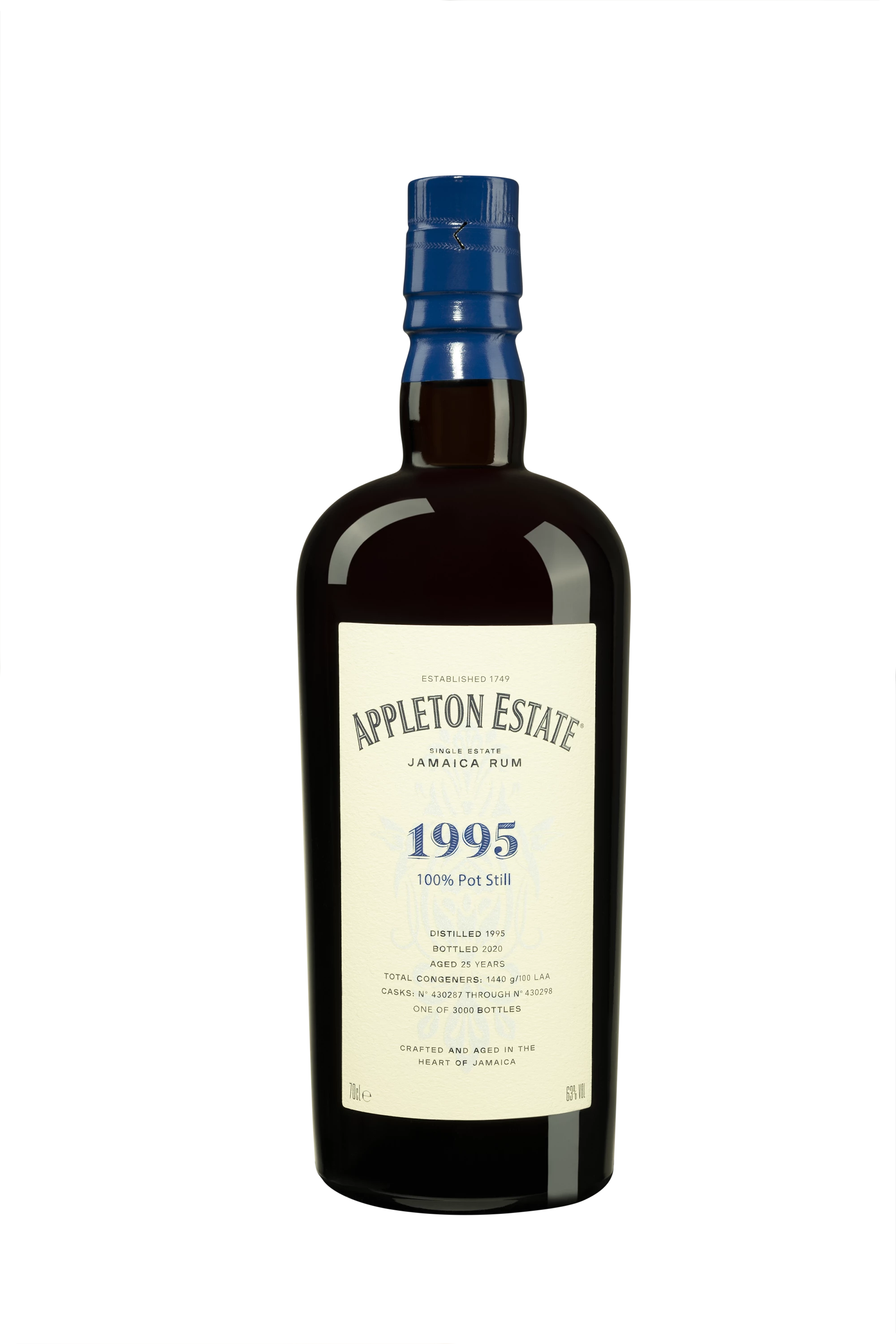Appleton - Molasses Jamaican Rhum "25 Ans - Vélier Hearts Collection" Brun 1995 63° Giftbox, 70cl