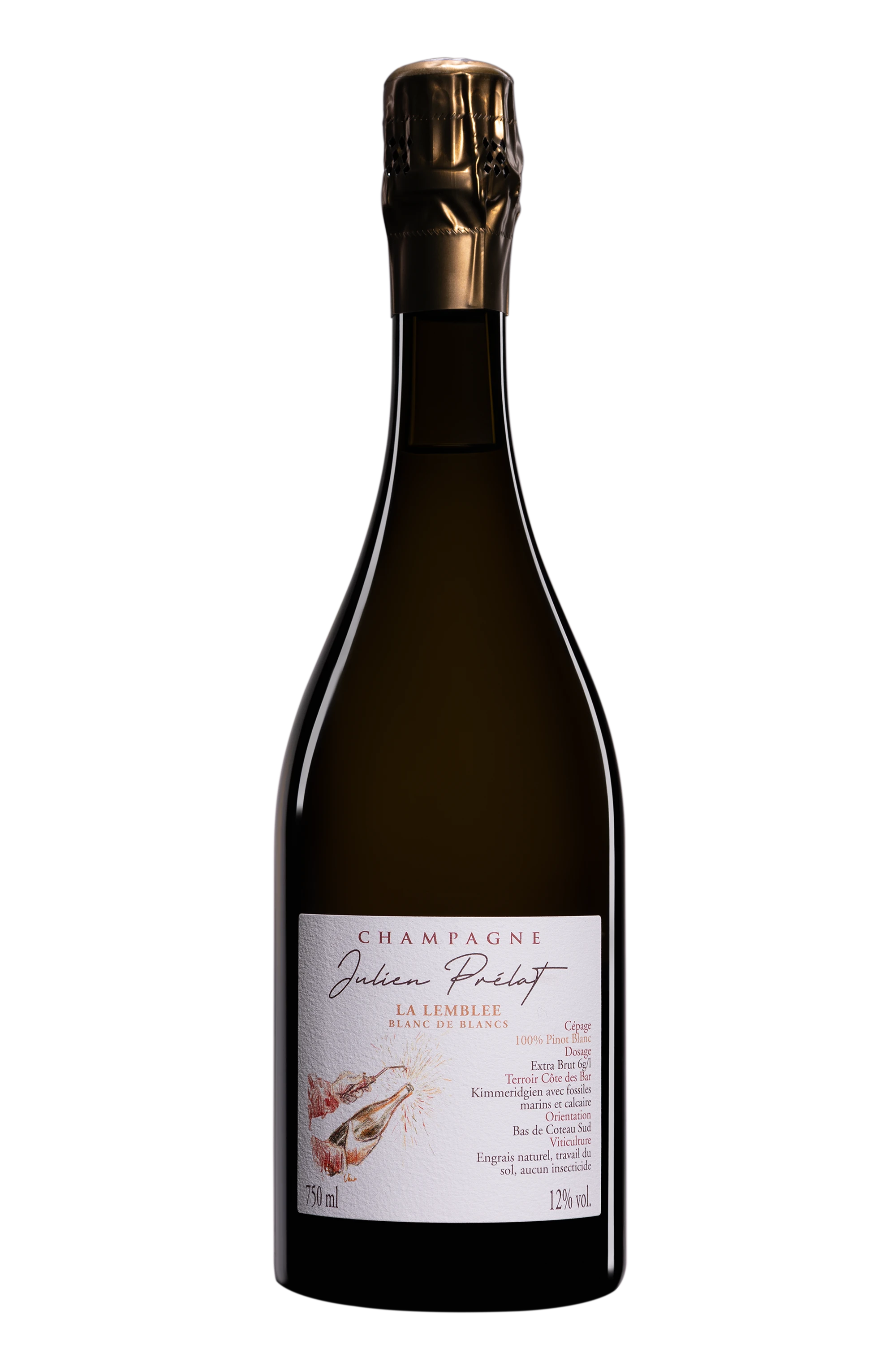 Domaine Julien Prélat - Champagne Extra-Brut Blanc de Blancs "La Lemblée - Vendange 2017" Blanc Vendange 2017 Dégorgement 03.2023 12°, 75cl
