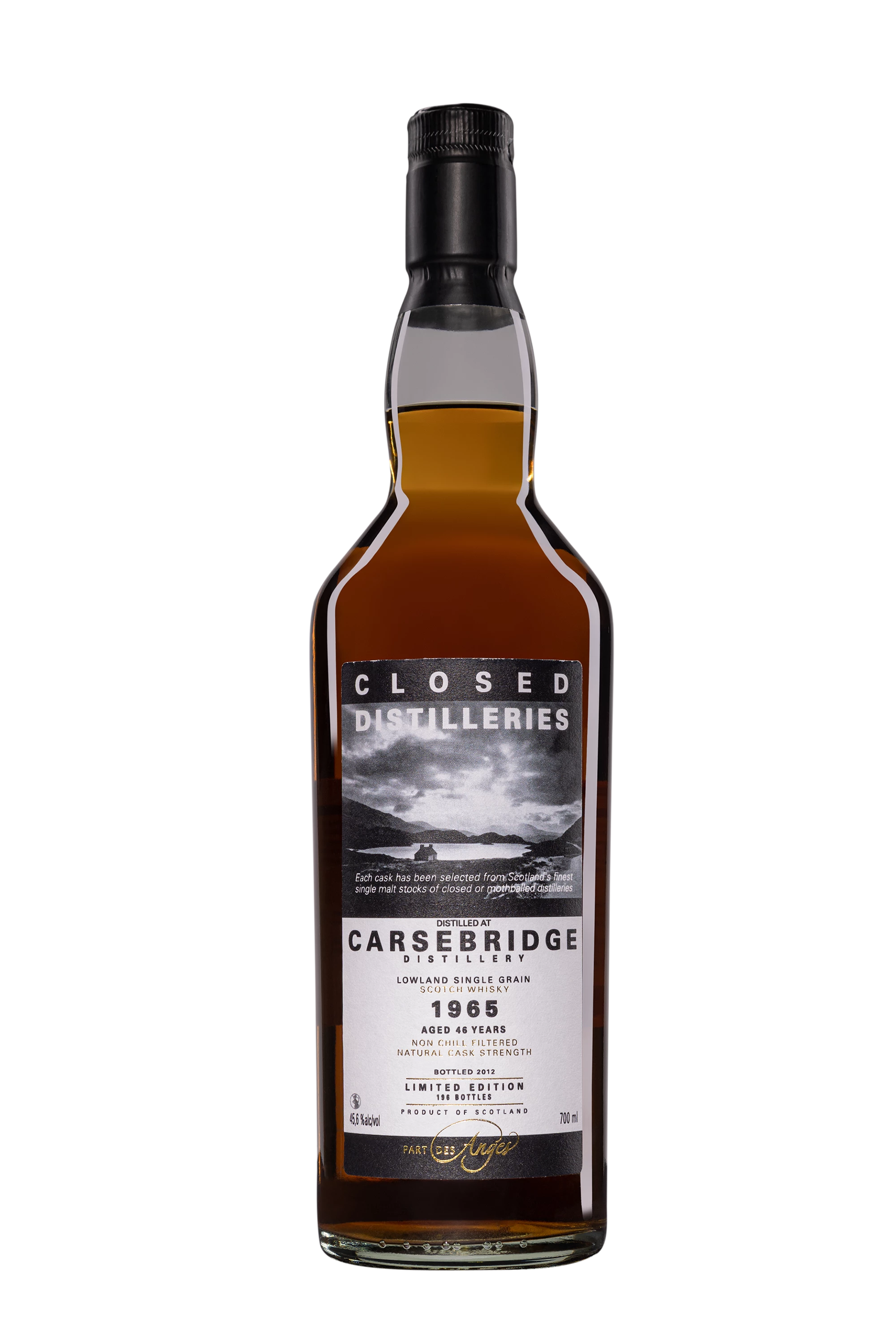 Part des Anges - Single Grain Scotch Whisky "46 Ans Carsebridge - Closed Distilleries" 1965 45.6°, 70cl