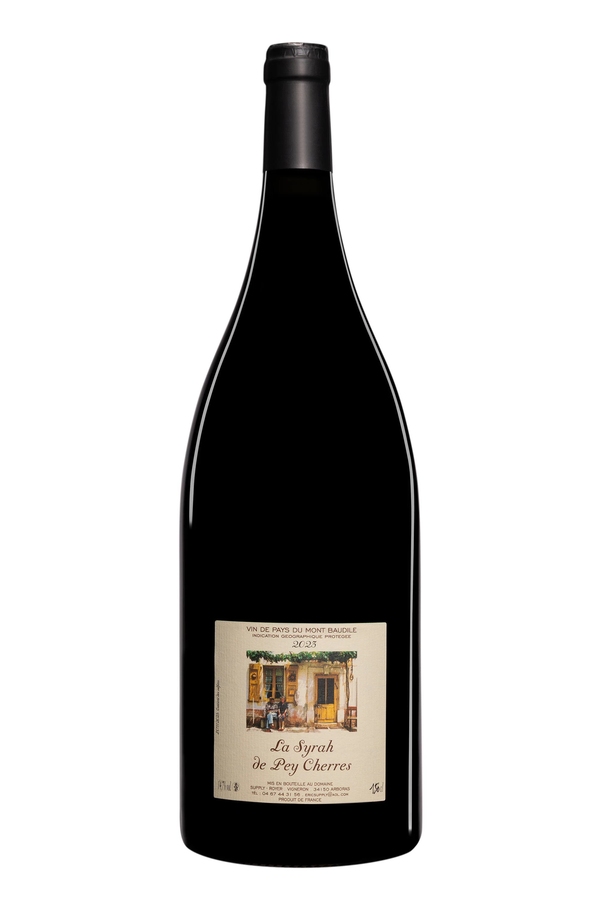 Domaine Supply-Royer - Vin de Pays d'Hérault Mont Baudile "Syrah de Pey Cherres" Rouge 2023 14.7°, 150cl