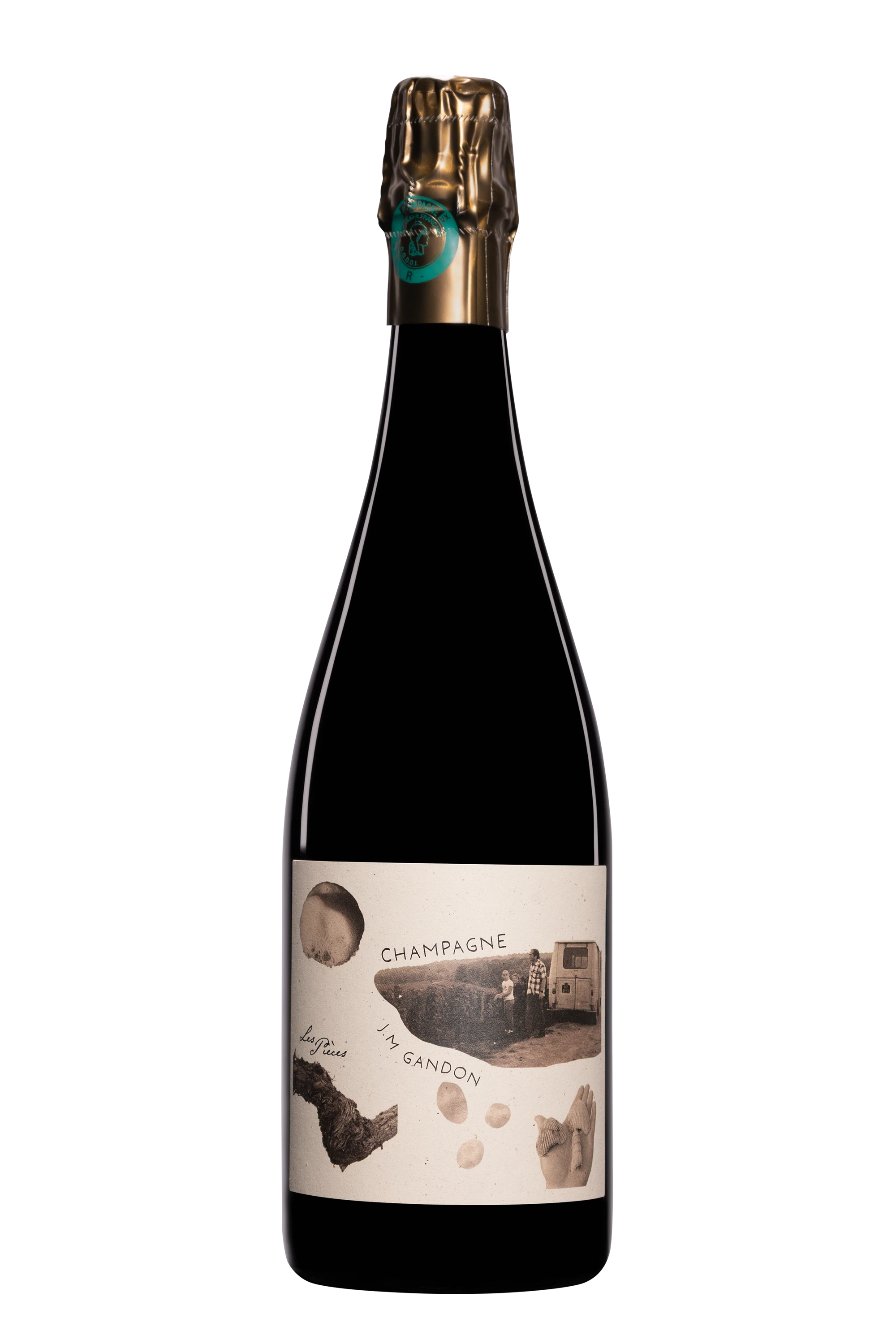 Domaine J.M. Gandon - Champagne Extra-Brut Blanc de Noirs "Les Pièces" Blanc Vendange 2022 Dégorgement 12 Nov. 2025 13°, 75cl