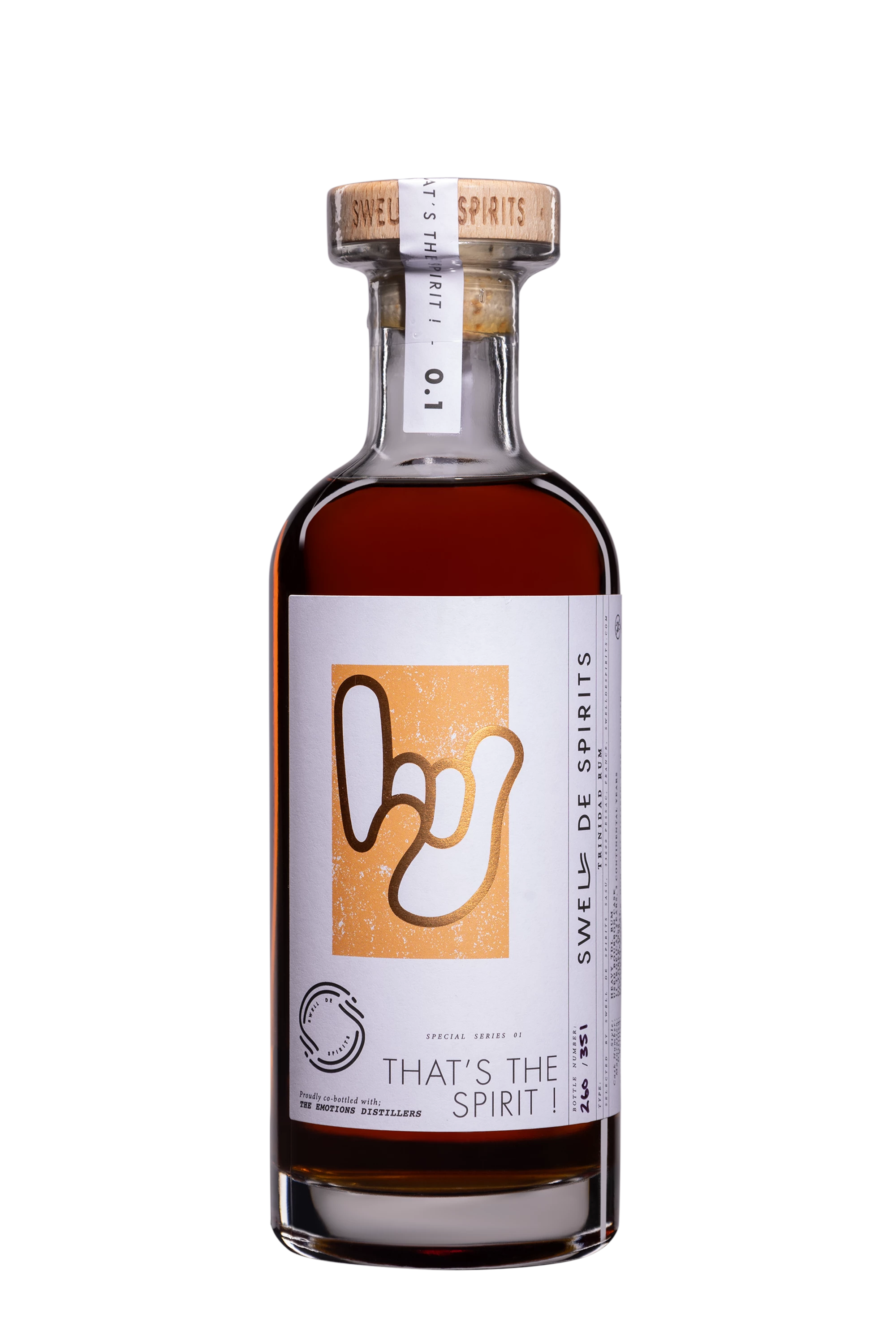 Swell de Spirits - Molasses Trinidadian Rhum "14 Ans Trinidad Distillers Limited - That's The Spirit N°1" Brun 2008 63.7°, 50cl