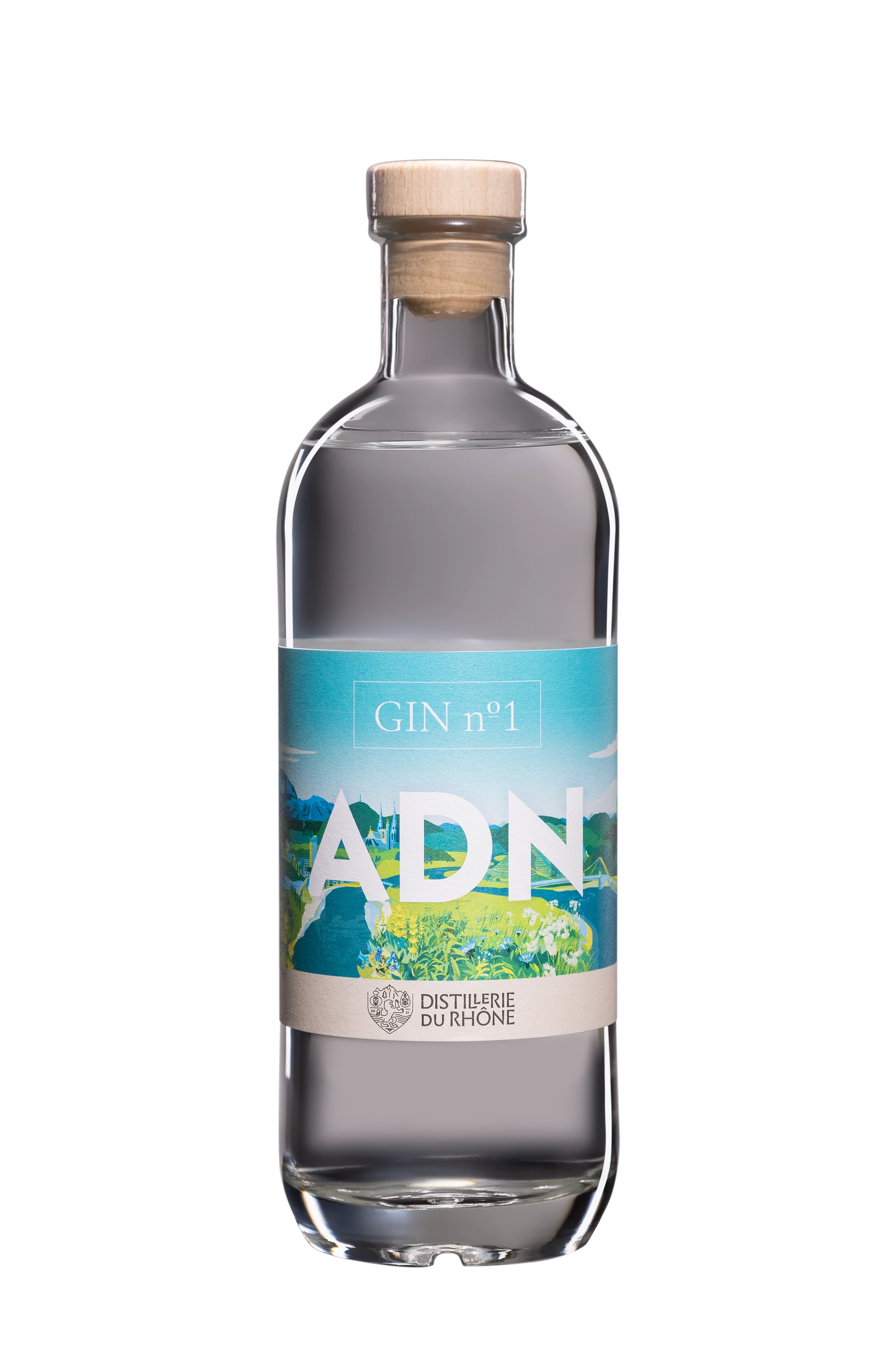 Distillerie du Rhône - Gin "ADN N°1" Blanc 43°, 70cl