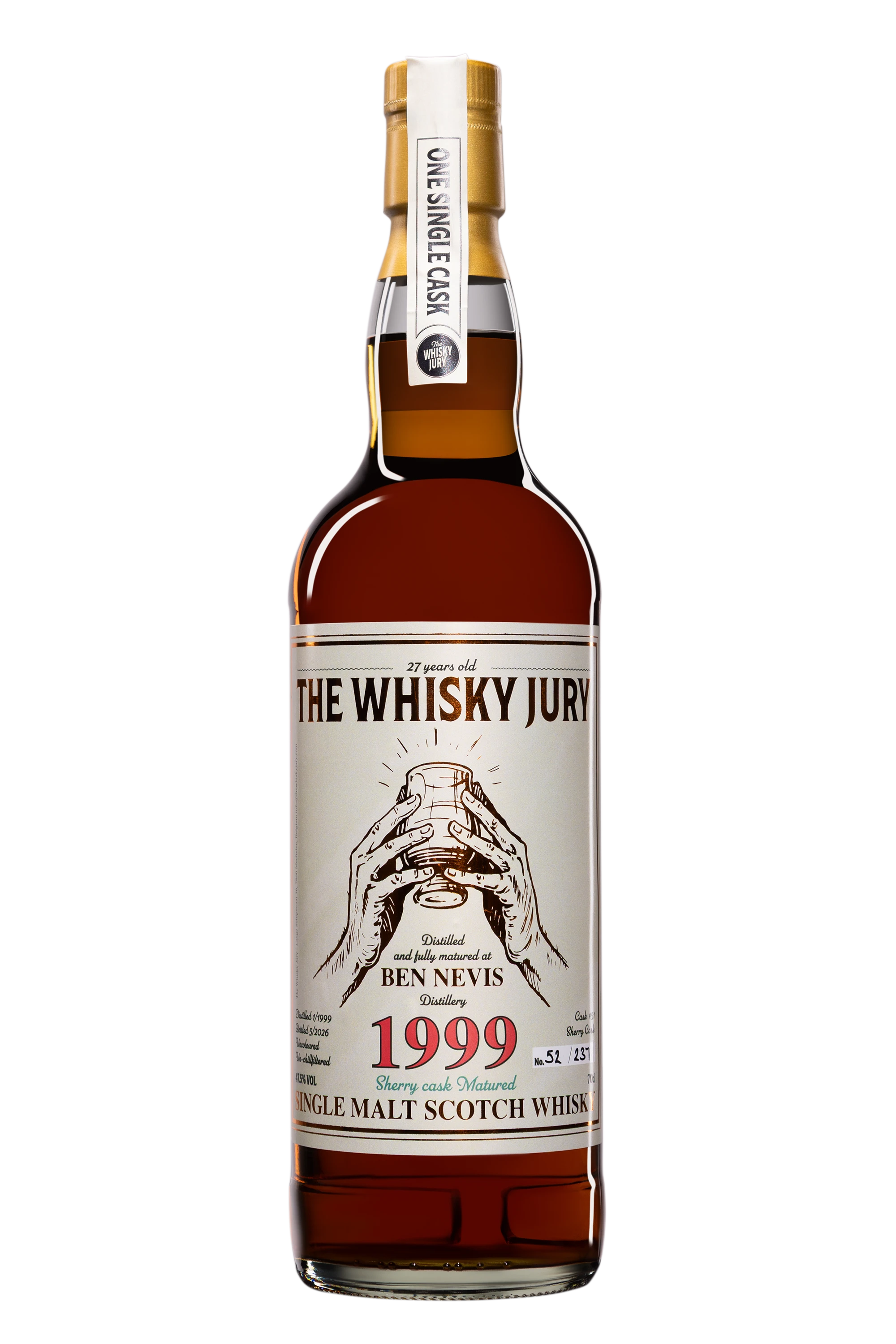 The Whisky Jury - Single Malt Scotch Whisky "27 Ans Ben Nevis Cask 51" Brun 1999 47.5°, 70cl